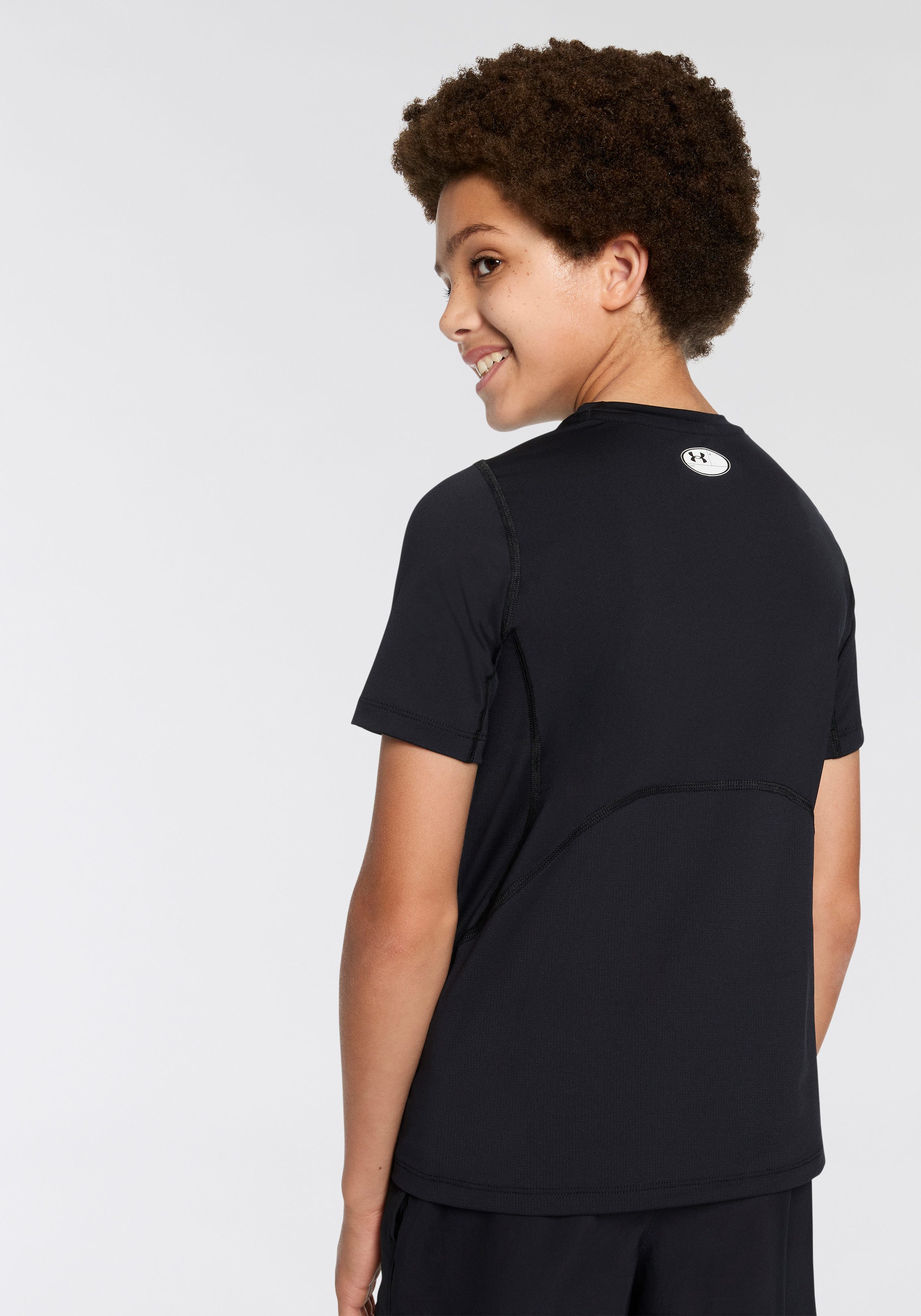 Under Armour® Trainingsshirt UA HG ARMOUR SS für Kinder, sportlicher Stil, Kurzarmdesign, atmungsaktiv