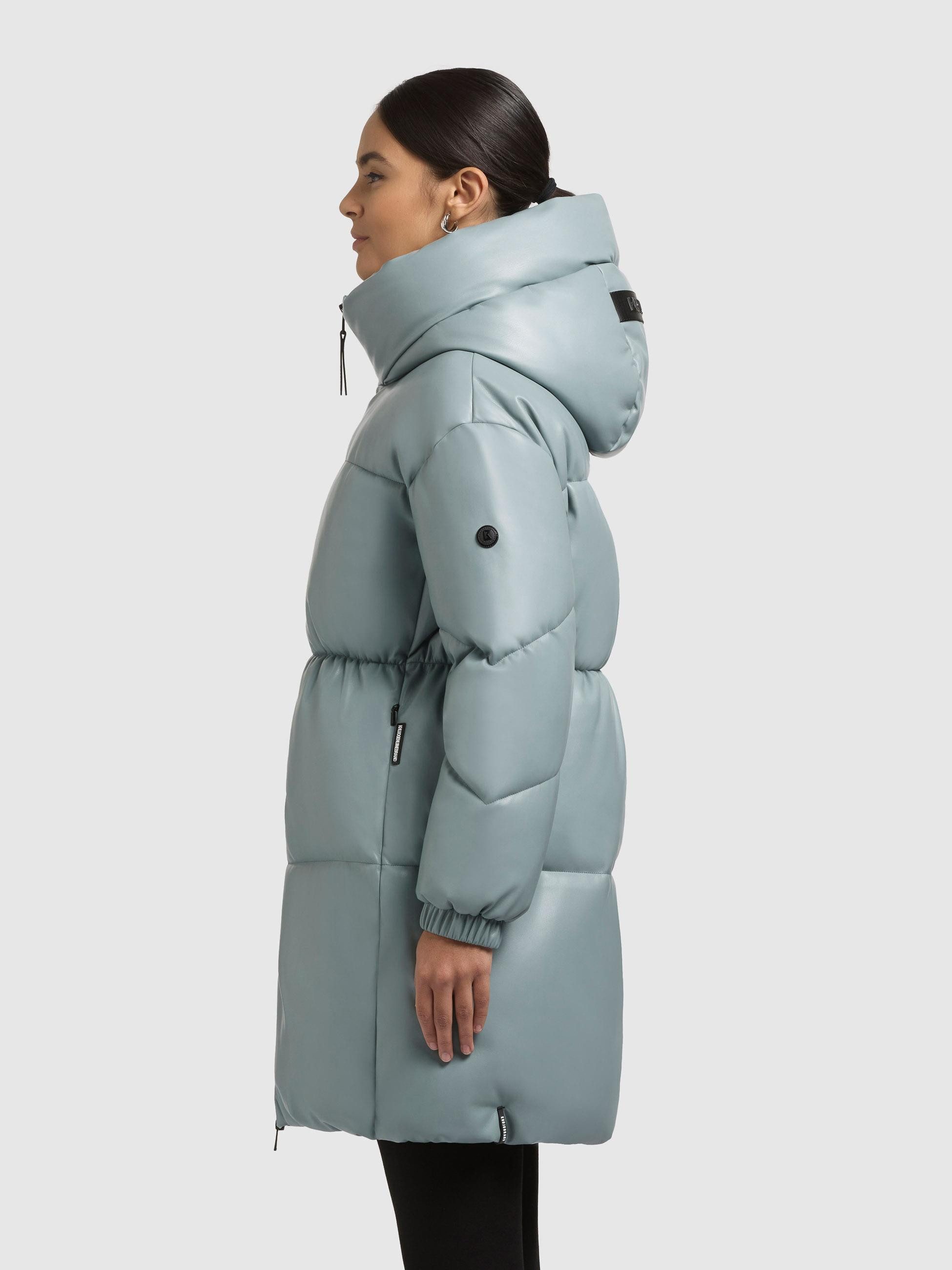 khujo Wintermantel Lorsa Winter Steppmantel in Kunstlederoptik günstig online kaufen