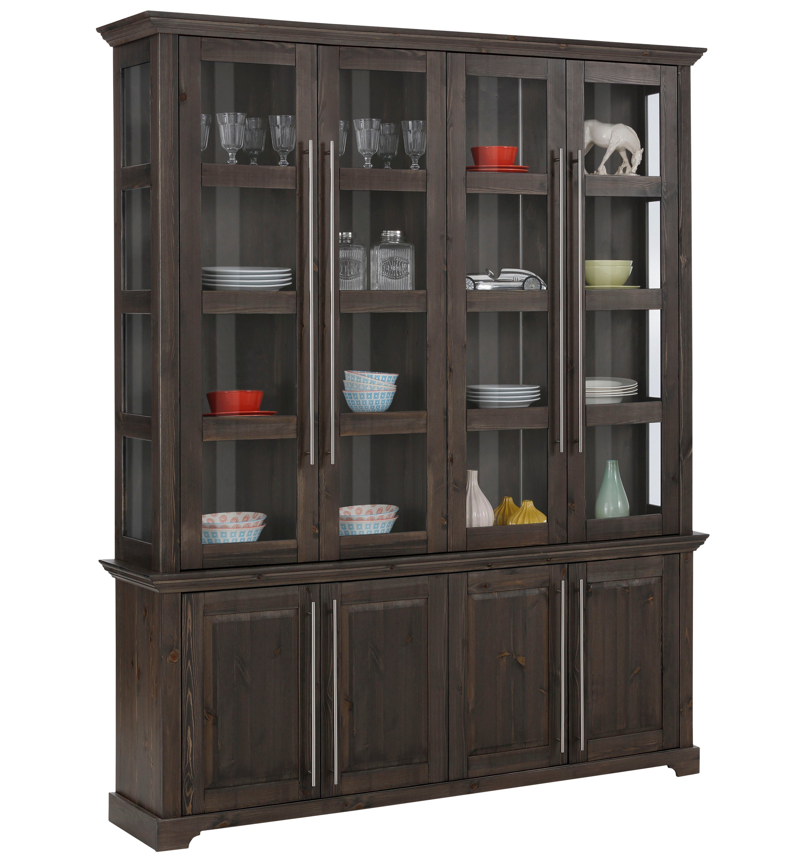 Home affaire Vitrine Meliss aus massiver günstig online kaufen