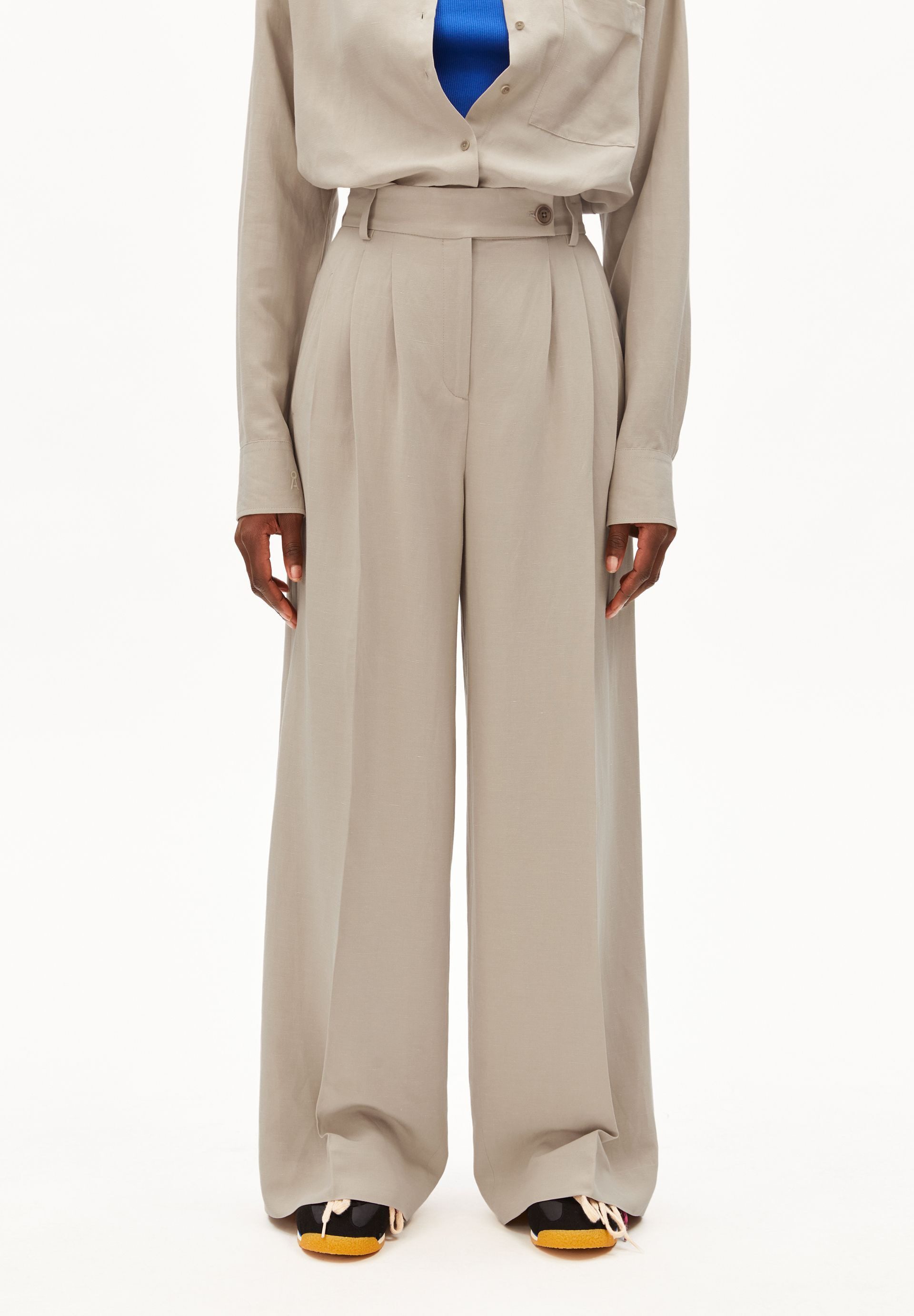 Stoffhose KAAYUA LINO Webhose aus Leinen-Mix