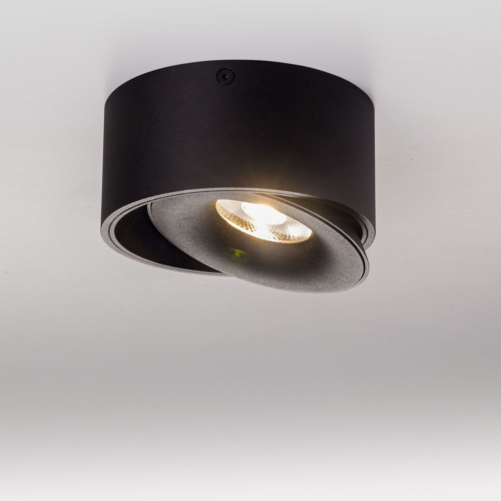 Licht-Trend LED Deckenstrahler Schwarz LED & schwenk- Santa 980lm dimmbar