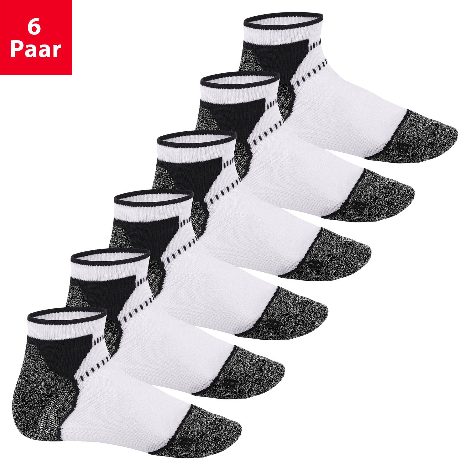 Sportsocken Damen & Herren Funktions Sport Socken (6 Paar) Laufsocken