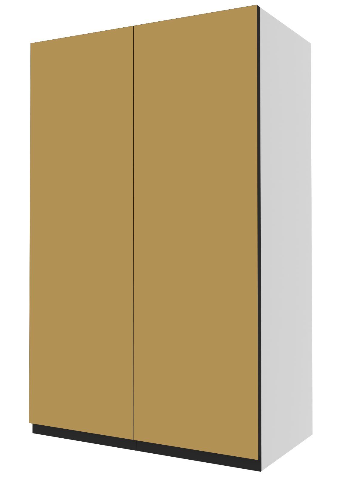 Feldmann-Wohnen Klapphängeschrank Velden 60cm Front-, Korpusfarbe und Ausführung wählbar grifflos 2-türig gold super matt