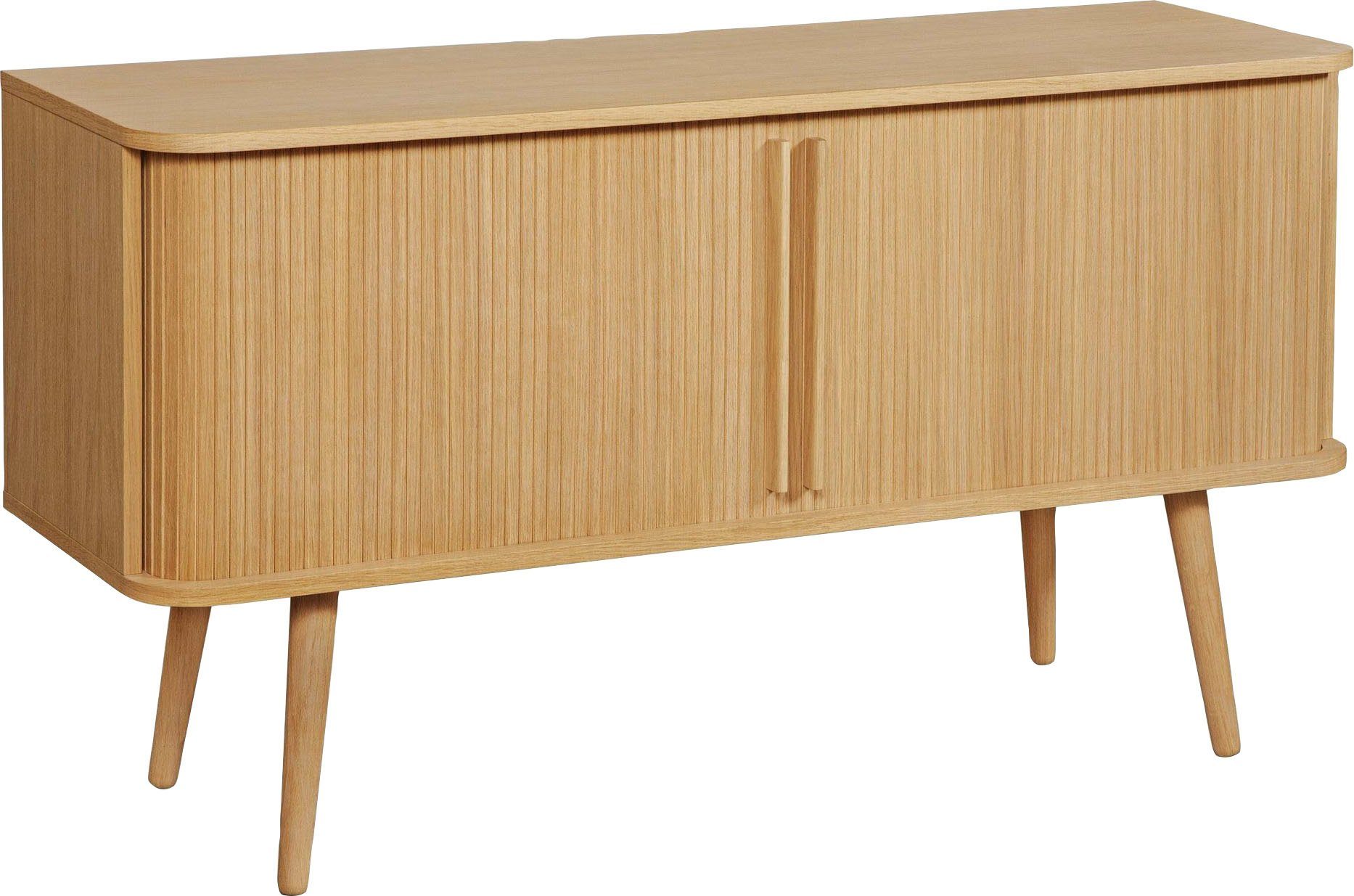 Woodman Sideboard Rove, Kommode besonderes Design, Breite 138 cm, mit Eichenholzfurnier, FSC®