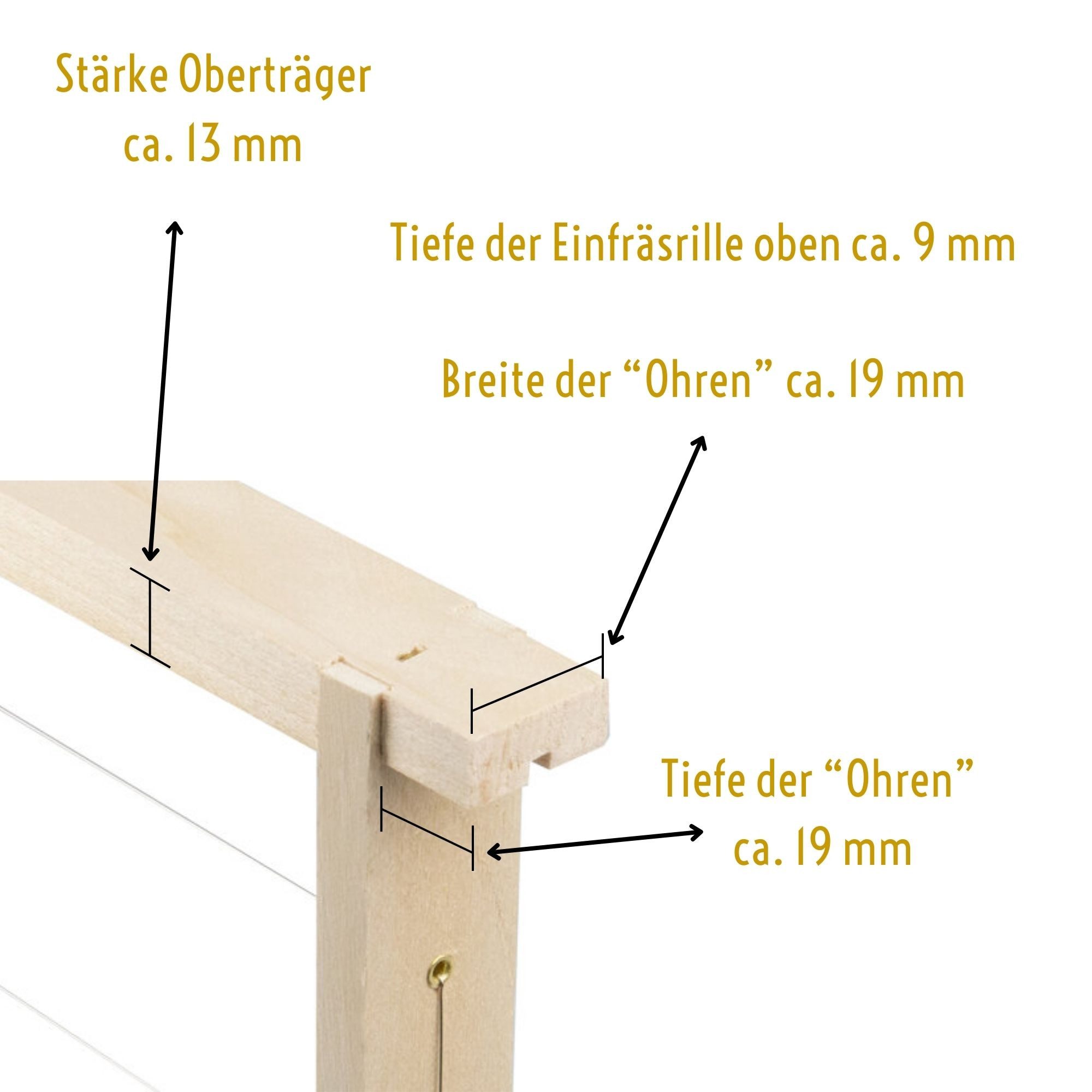 BIENEN SCHMIDT Bienenbeute DADANT Rähmchen US Honig 141 mit GERADEN Seiten, Dadant, 136-tlg., 482 x 141 mm modifiziert