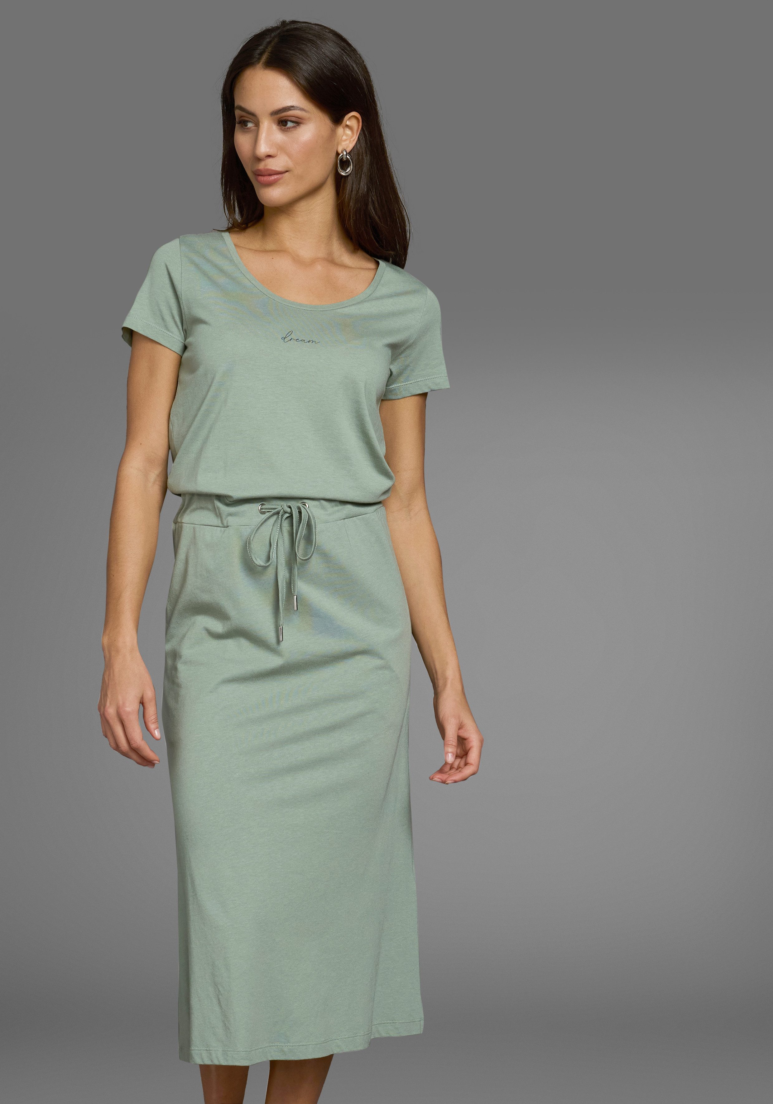 Laura Scott Sommerkleid aus Baumwollmischung mit Modal, Single Jersey Mater günstig online kaufen