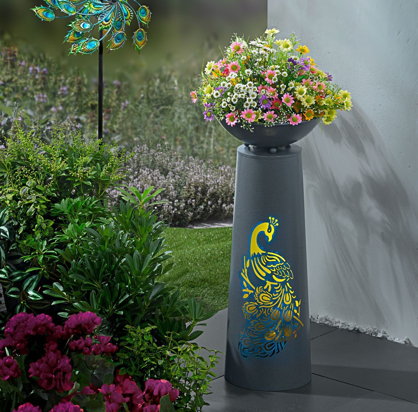 dynamic24 Pflanzschale, LED Pflanzsäule Blumensäule Dekosäule Säule Garten  Dekoration online kaufen | OTTO