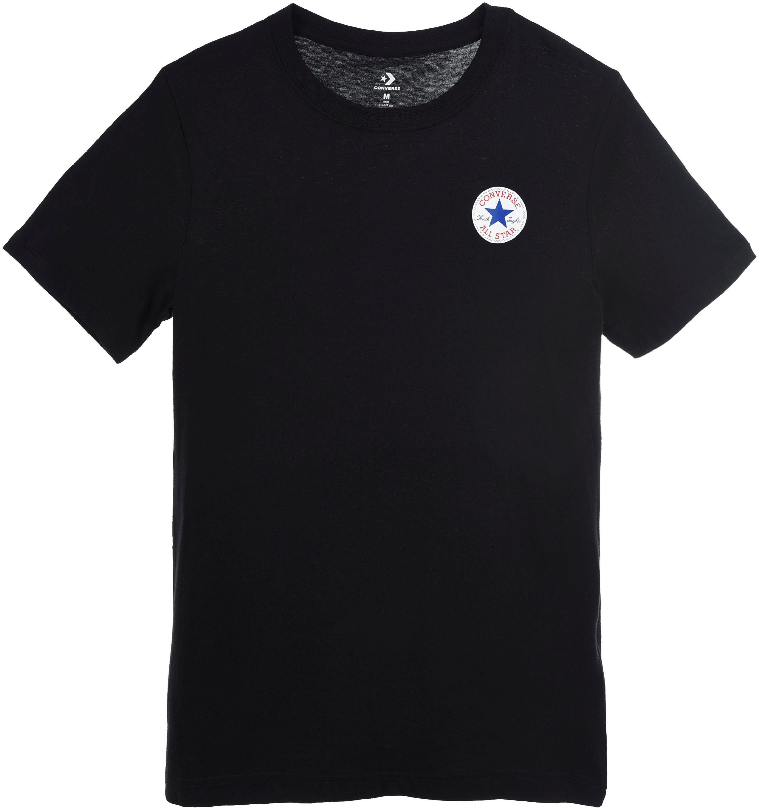 Converse Kurzarmshirt für Kinder und Jugendliche mit Brandlabel innen, aus luftigem Jersey-Material – Bild 2 von 5