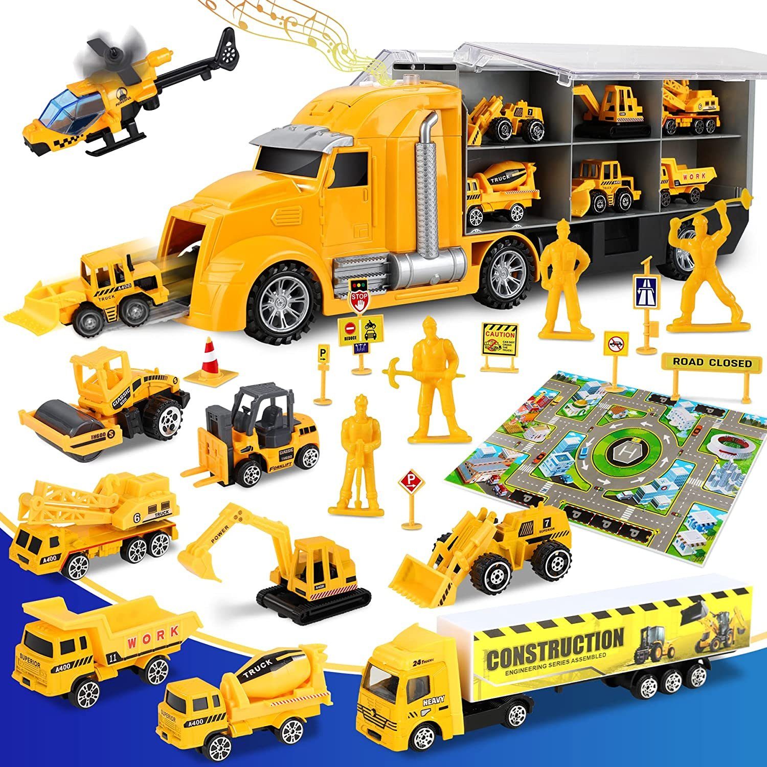 POPOLIC Spielzeug-Auto KW Auto Spielzeug - Bagger Spielzeug, Baufahrzeug
