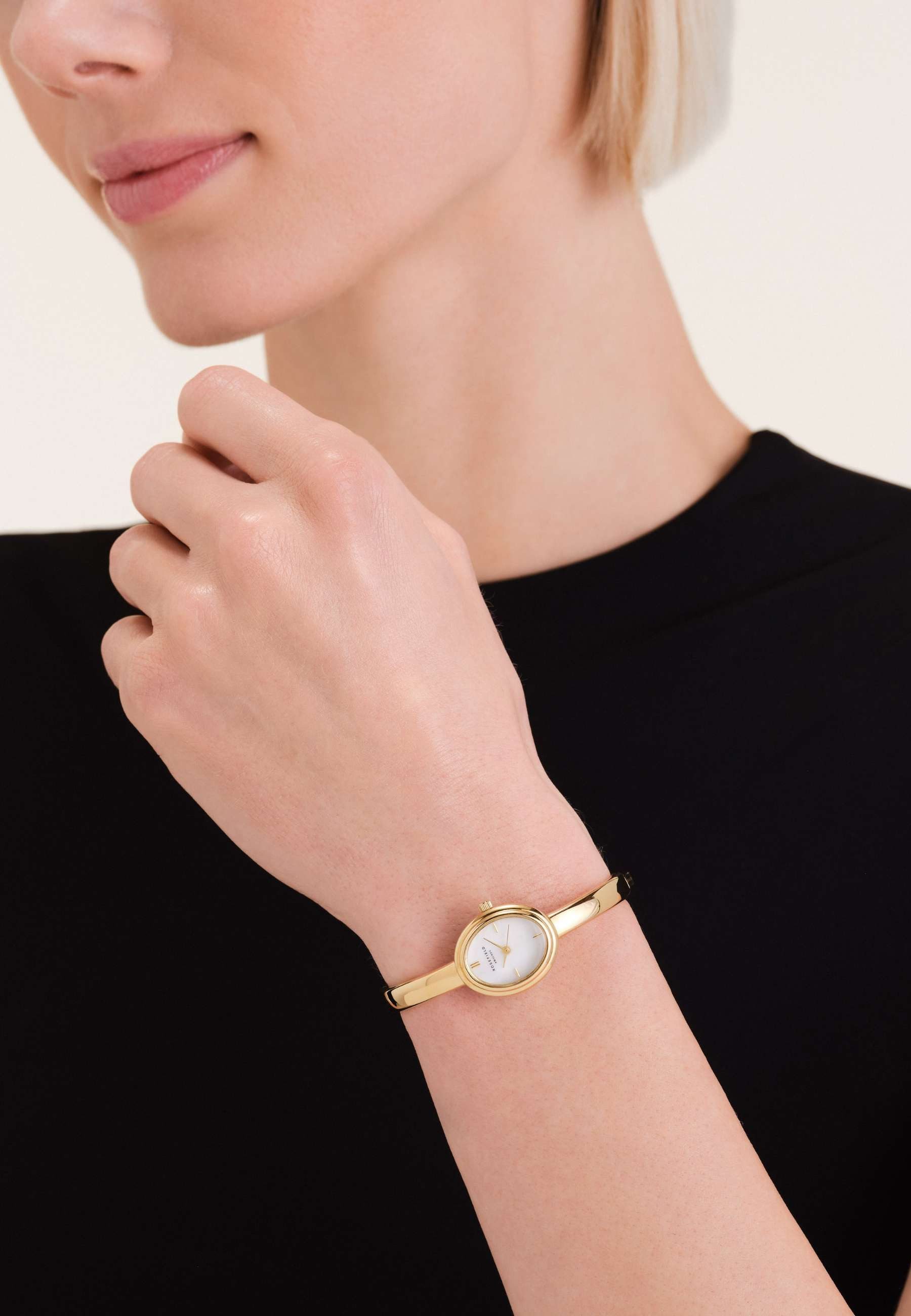 ROSEFIELD Quarzuhr ROSEFIELD Damenuhr Bangle 23.5mm Goldfarben