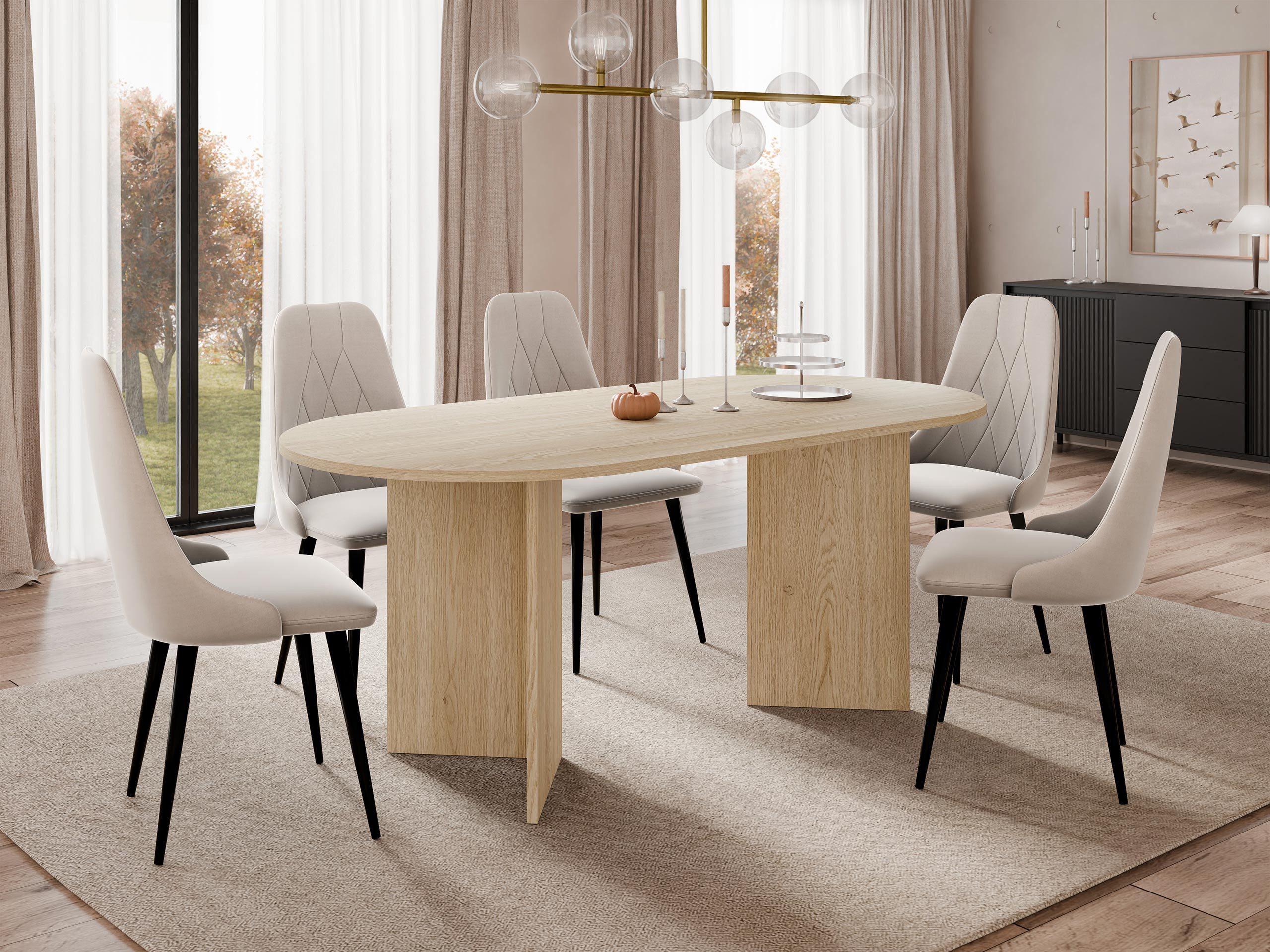 MIRJAN24 Esstisch Gelizo 22 mm, 185x90x75 cm