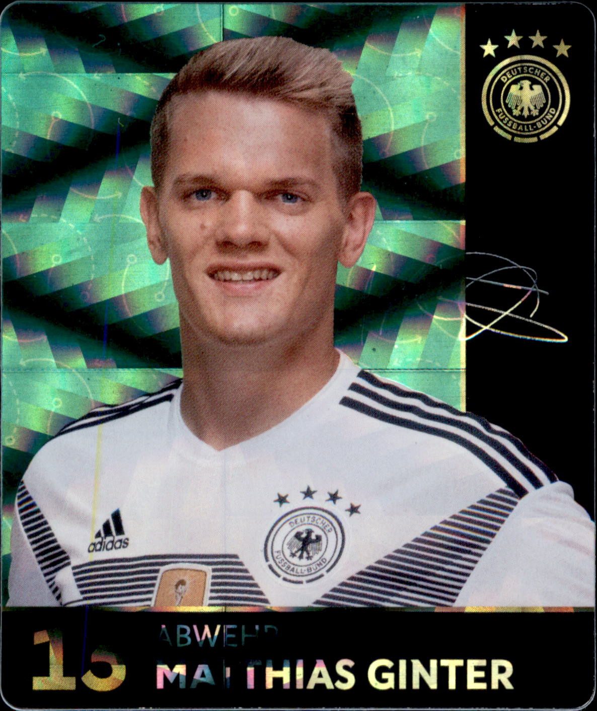 REWE Sammelkarte 13 - Matthias Ginter GLITZER - REWE WM18 Sammelkarte