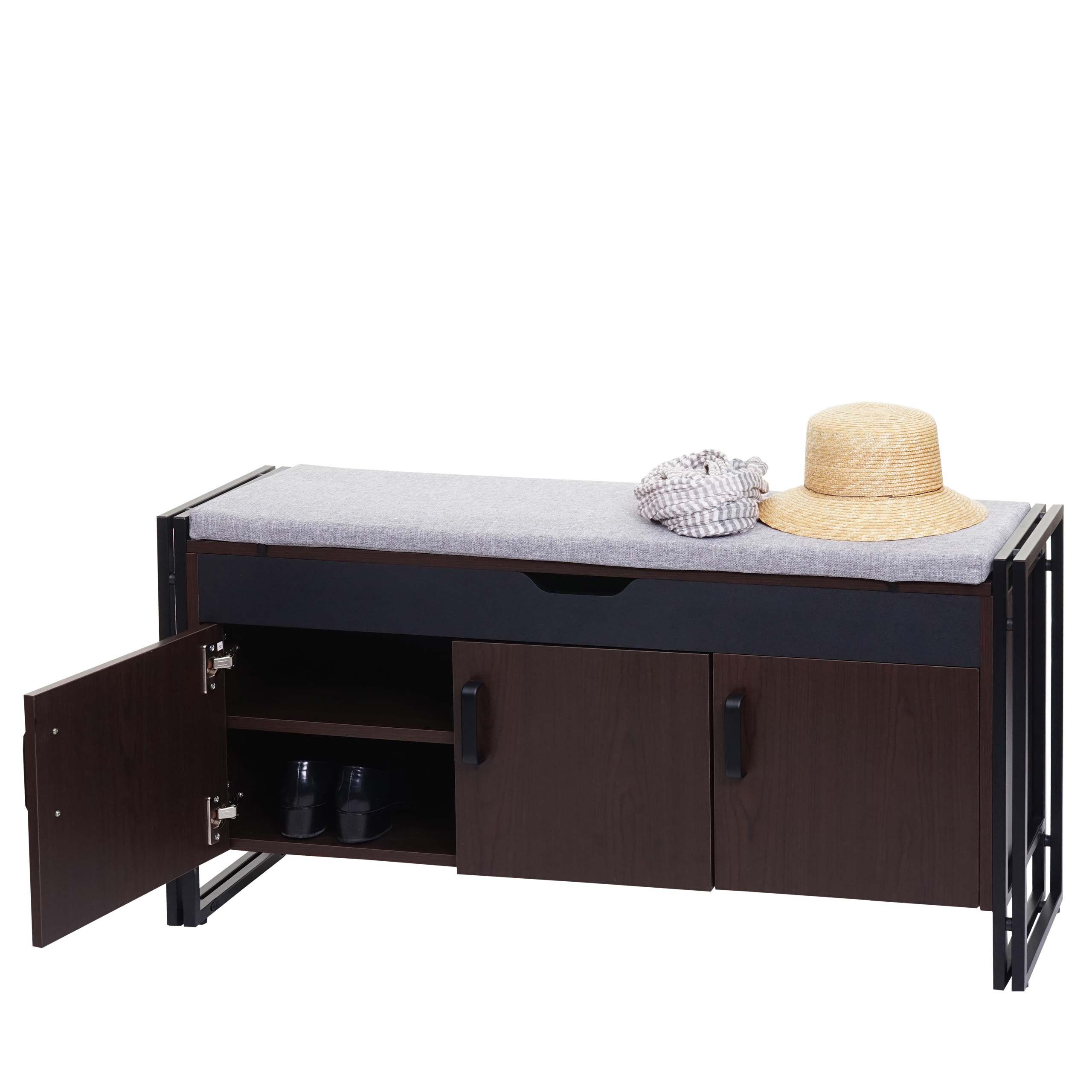 MCW Sitzbank MCW-A27-W, Oberfläche/Innenflächen mit 3D-Struktur, Kissen dank Gummi fixierbar