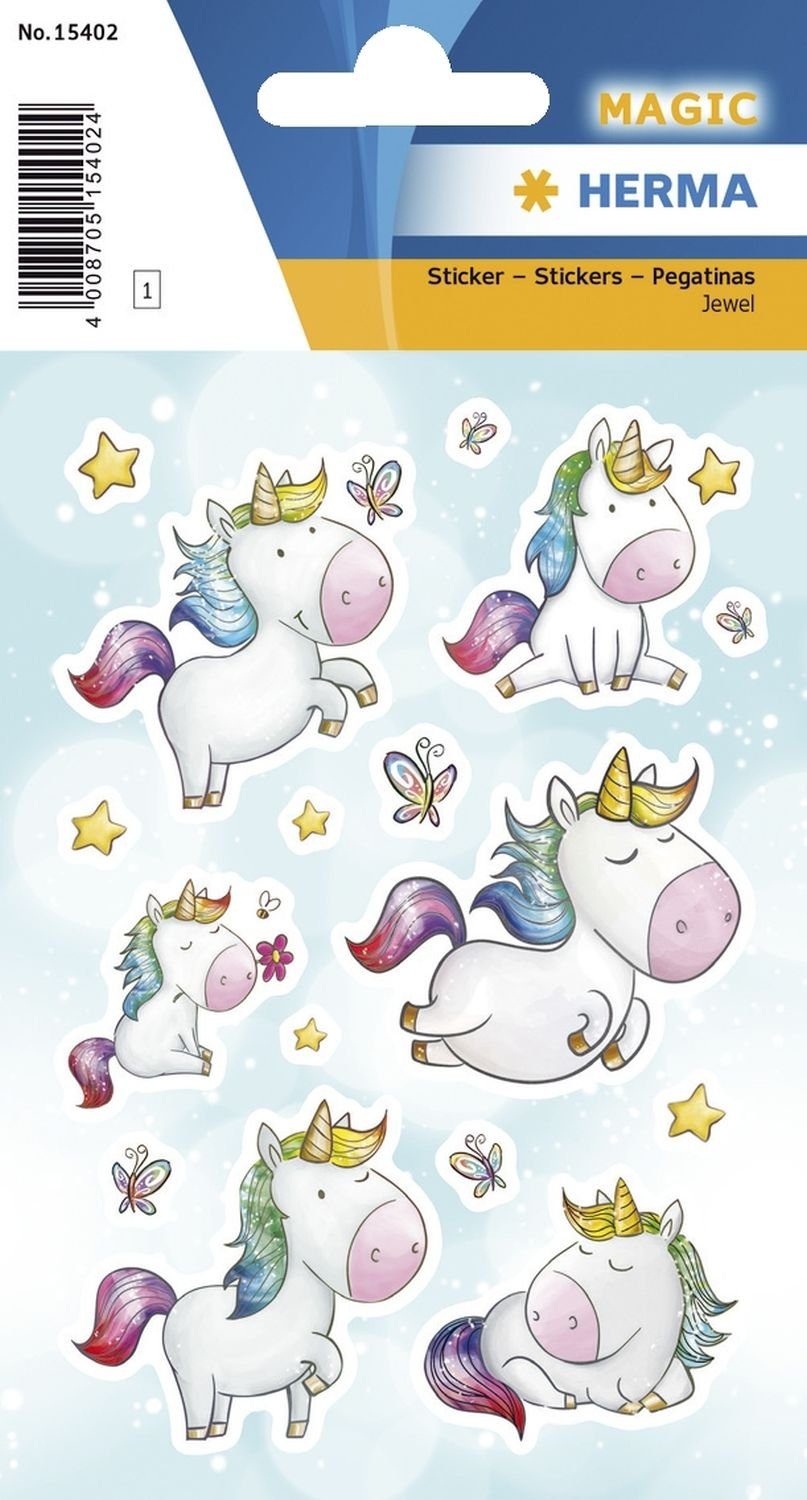 Sticker Sternenstaub HERMA Klemmen MAGIC HERMA Jewel Einhorn