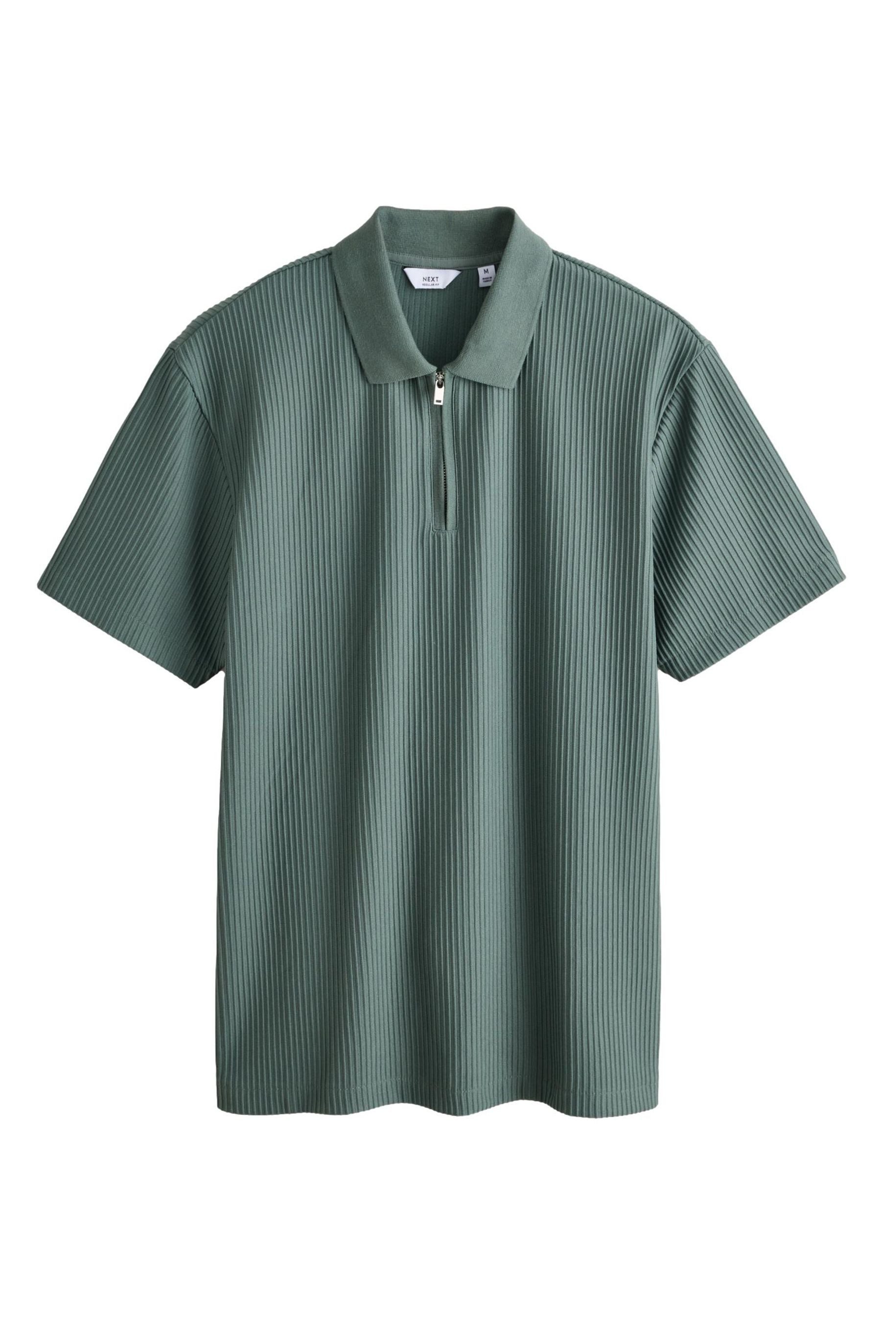 Next Poloshirt Strukturiertes, smartes Poloshirt mit RV-Kragen (1-tlg)
