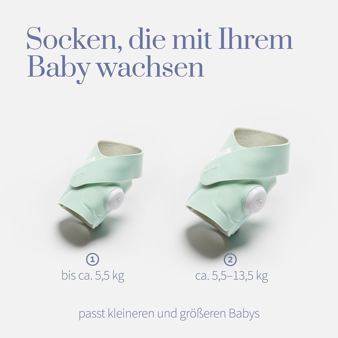 Herzfrequenz 3 via App Original-Mintgrün Schlaf und Tracking Smart Owlet Sock Smart - DE Baby Babyphone, von Sock, Care