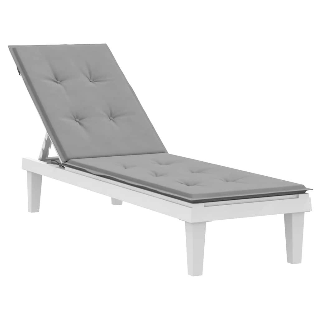 vidaXL Sitzauflage Liegestuhl-Auflage Grau (75+105)x50x4 cm, günstig online kaufen