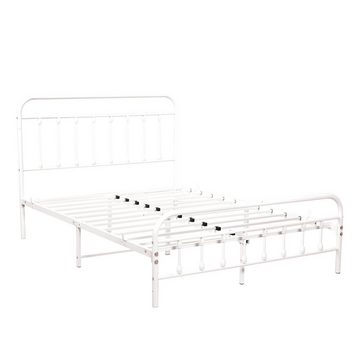 REDOM Metallbett Eisenbett Doppelbett Bett Tagesbett (140x200cm, Bettrahmen Metallbett Bettgestell aus Metall mit Lattenrost), Modern Gästebett Jugendbett, ohne Matratze