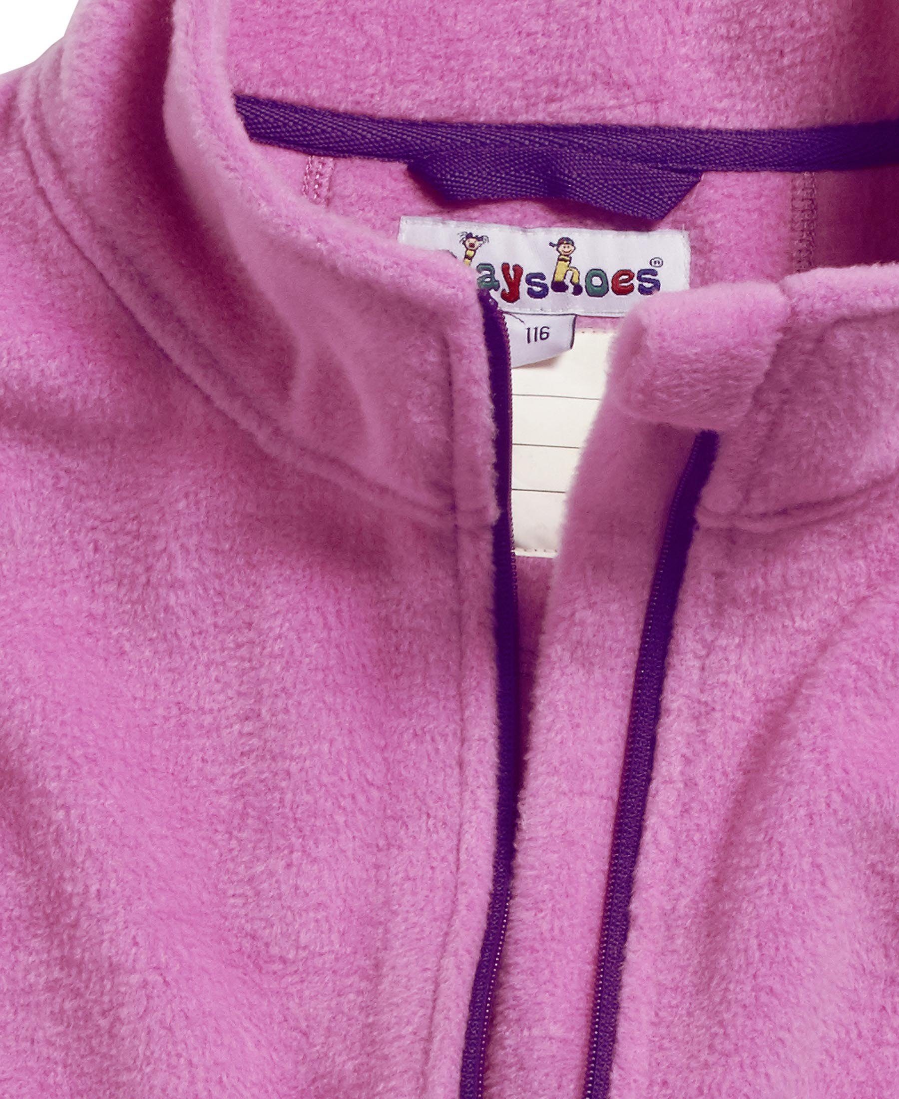 Playshoes Strickfleecejacke Fleece-Weste farbig abgesetzt pink