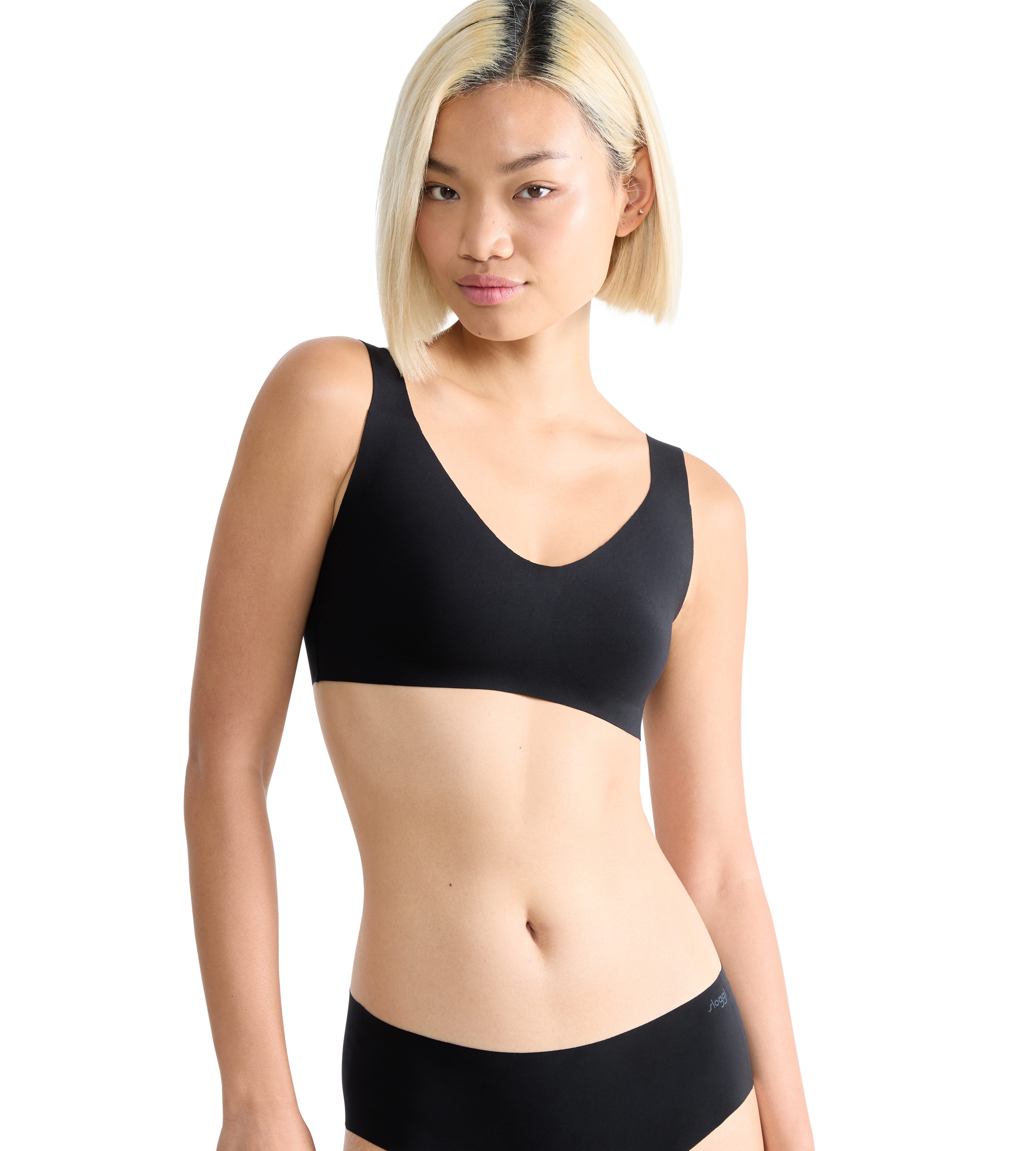 sloggi Bralette ZERO Feel 2.0 (2er Pack) nahtlos, herausnehmbare Pads, tiefes Dekolleté, Mikrofaser