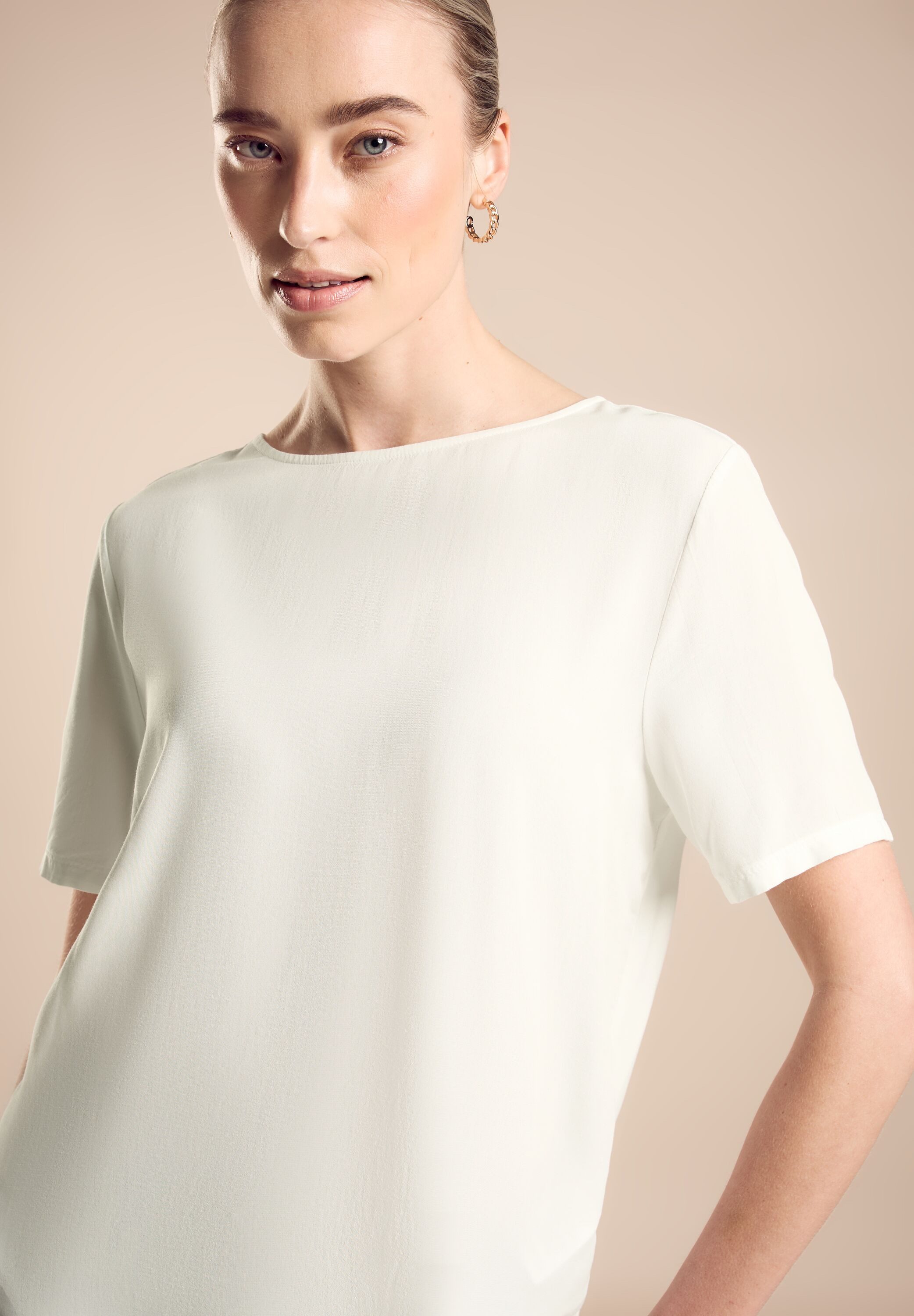 STREET ONE Rundhalsshirt mit Bändern am Rücken