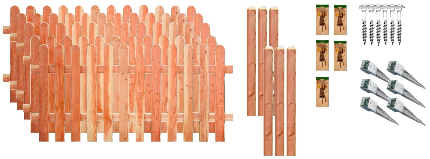 Tetzner & Jentzsch Lattenzaun Austin 3, (Set), 5 Elemente, LxH: 954x80 cm