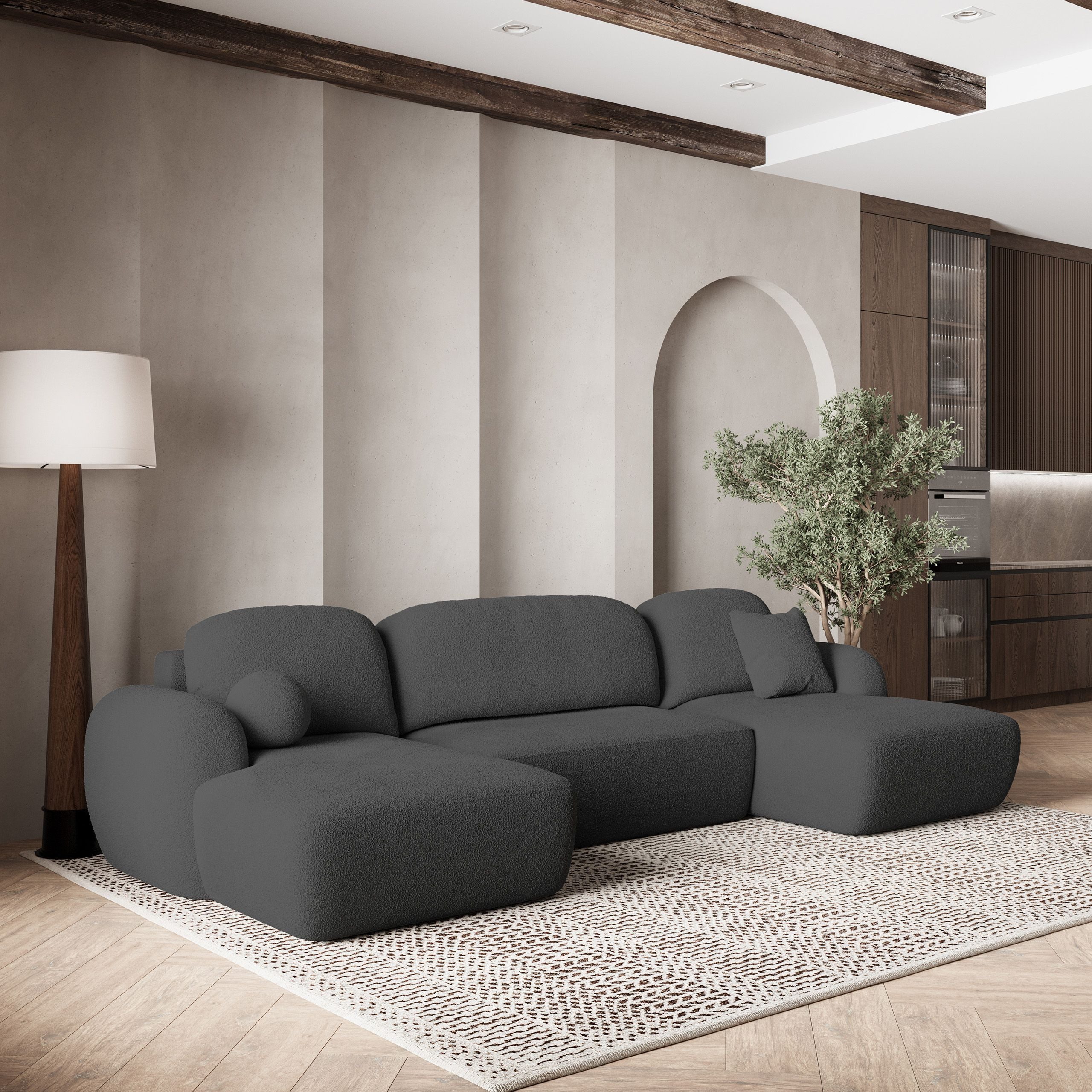 Masseno Ecksofa SAVONA mit Schlaffunktion U-Form, günstig online kaufen