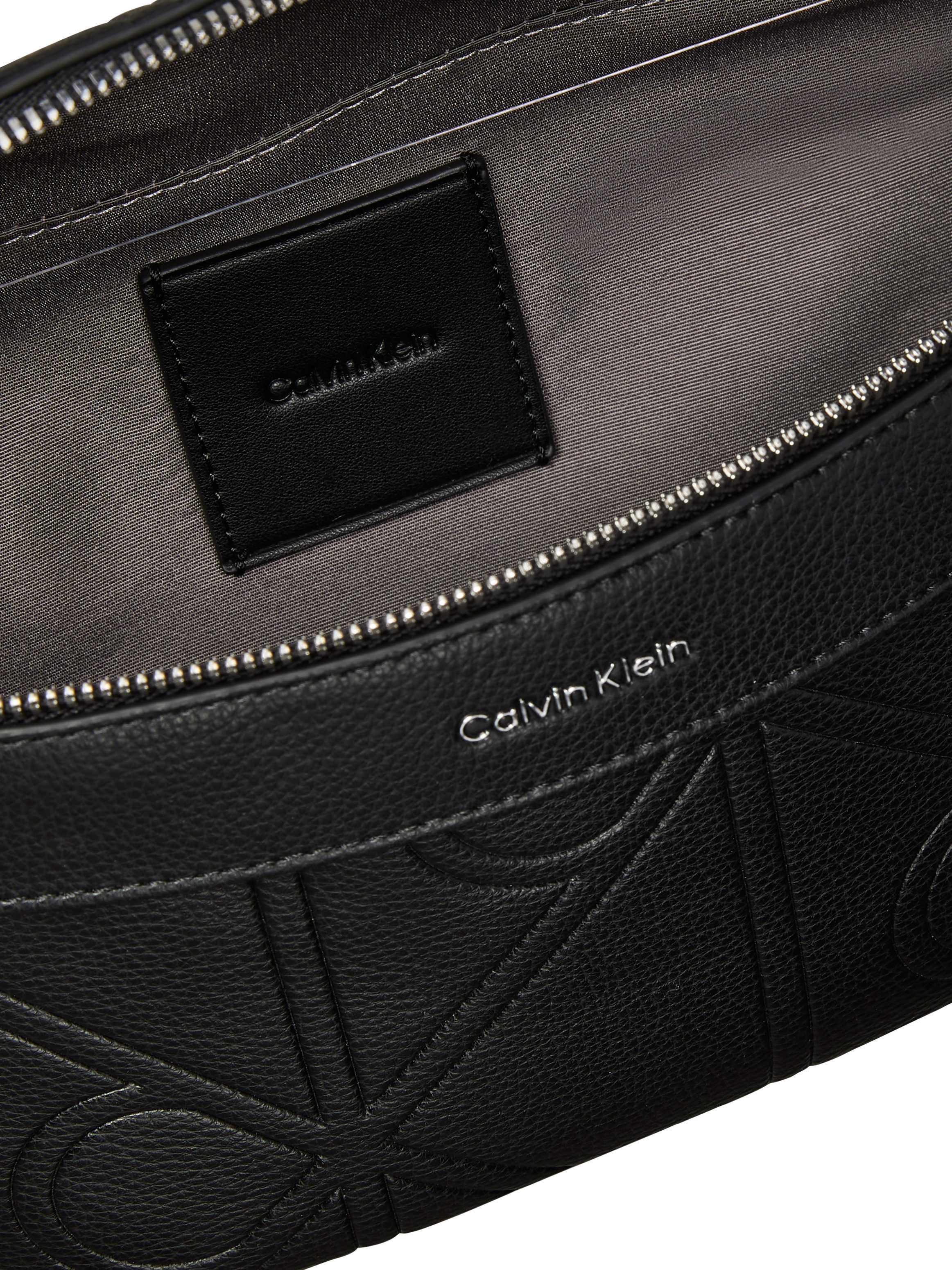 Calvin Klein Gürteltasche EMBLEM AOP EMBOSS WAISTBAG, Crossbodybag, Waste Bag, Umhängetasche mit Logoschriftzug