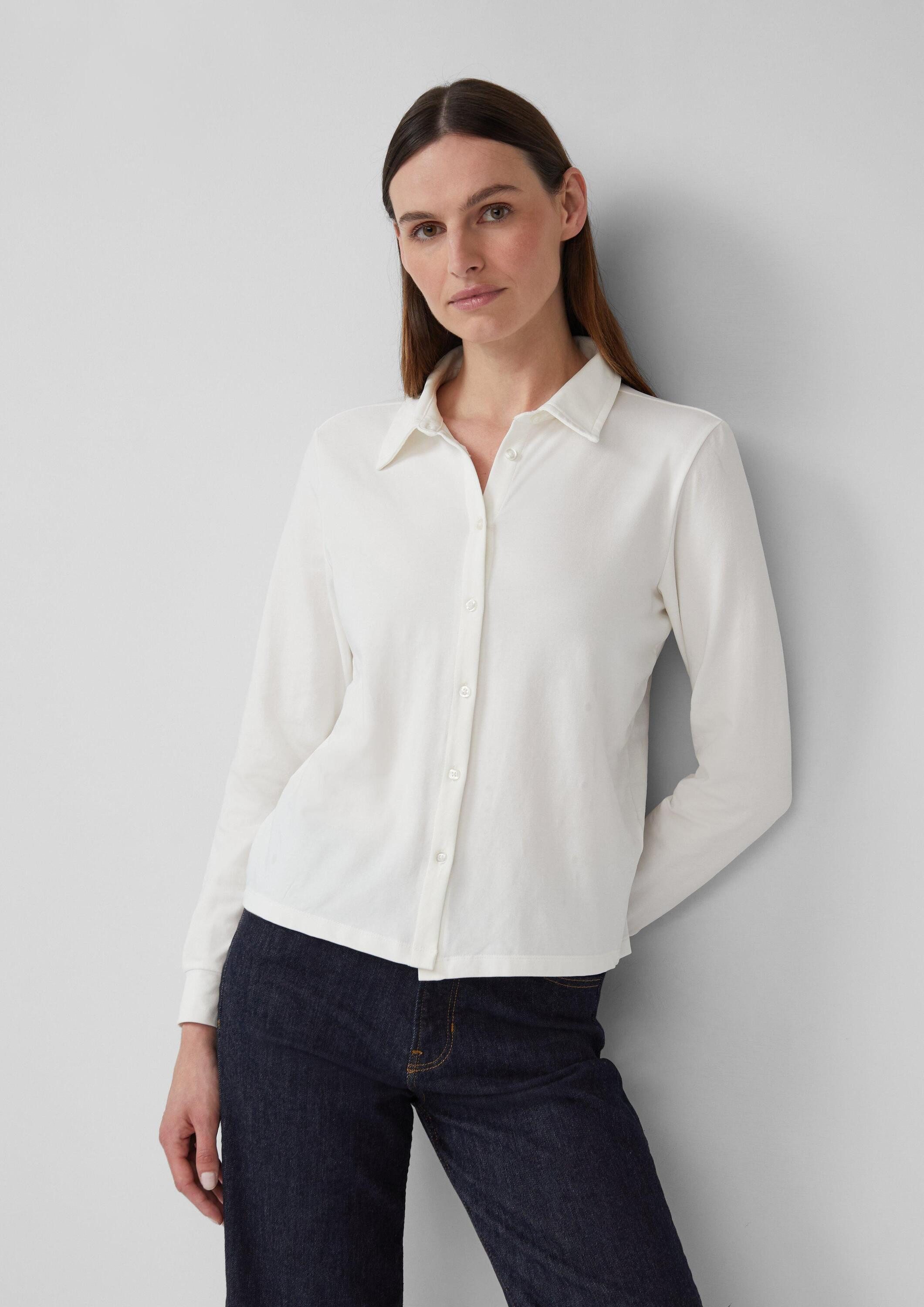 s.Oliver Langarmshirt T-Shirt Elastische Jerseybluse günstig online kaufen