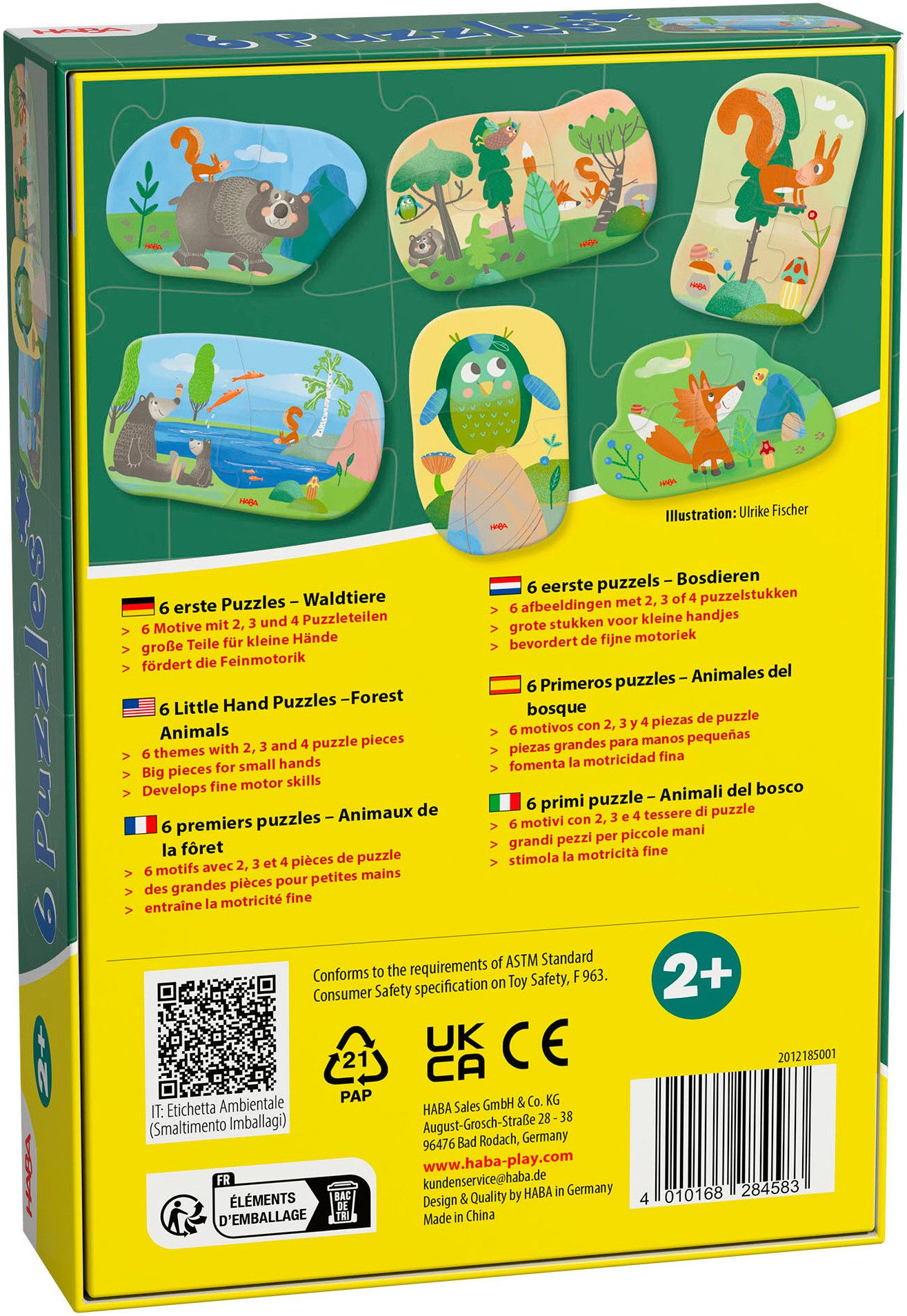 Haba Puzzle 6 erste Puzzles Waldtiere, günstig online kaufen