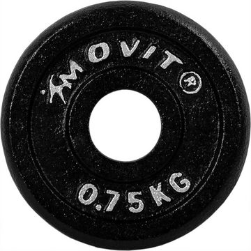 MOVIT Hantelscheiben Hantelscheiben Set PRO Gusseisen, Hantel, 3,00 kg, (Set, 4-tlg), 0,5kg bis 20,0kg, Gewichtsscheiben Set - schadstoffgeprüft Gewichte