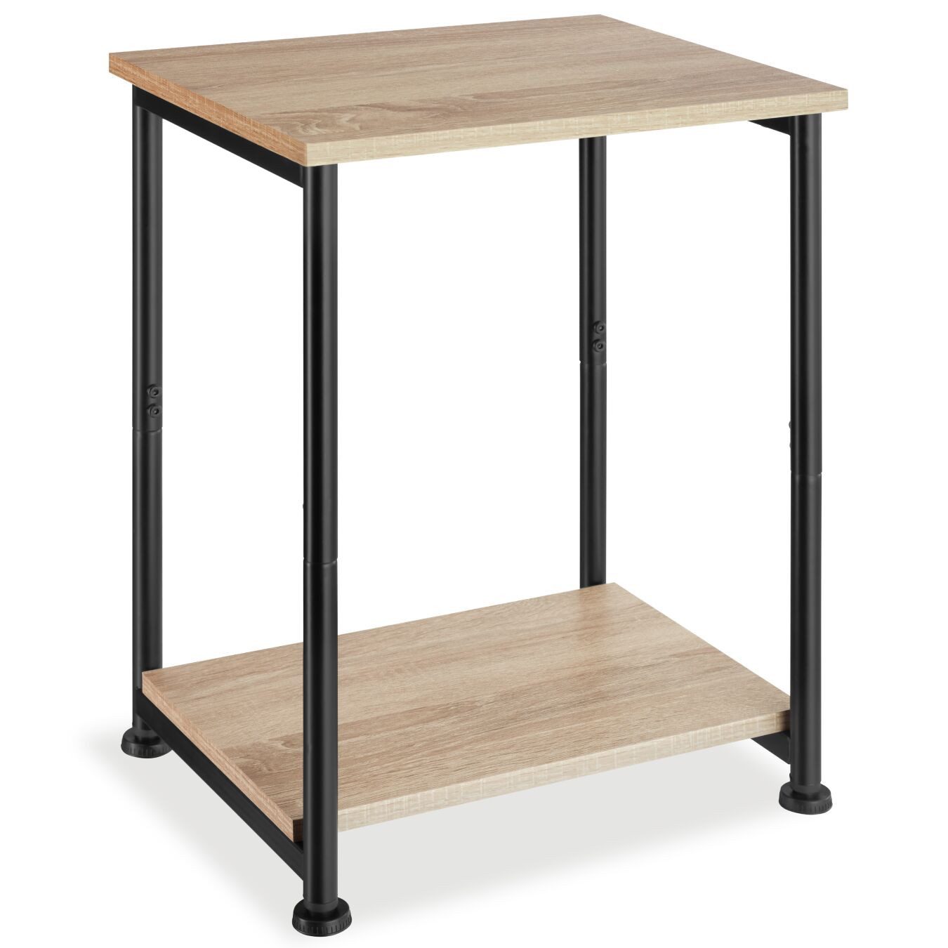 tectake Beistelltisch Yonkers (1-St., 1 tlg), Markanter Beistelltisch mit zwei Ablagen im rauen Industrie-Stil
