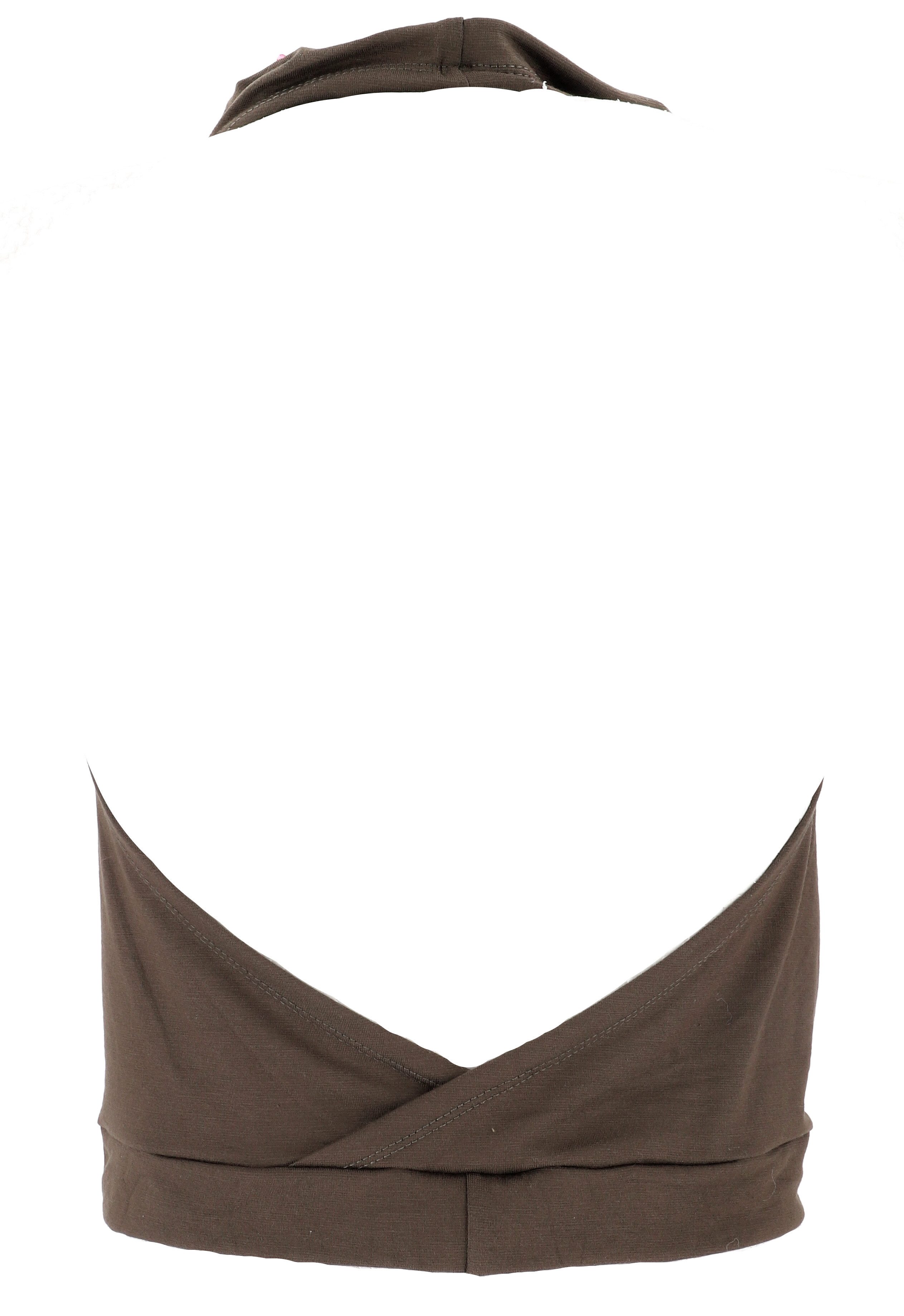 Guru-Shop T-Shirt Neckholder Top, rückenfreies Goa Psytrance -.. Festival, Ethno Style, alternative Bekleidung