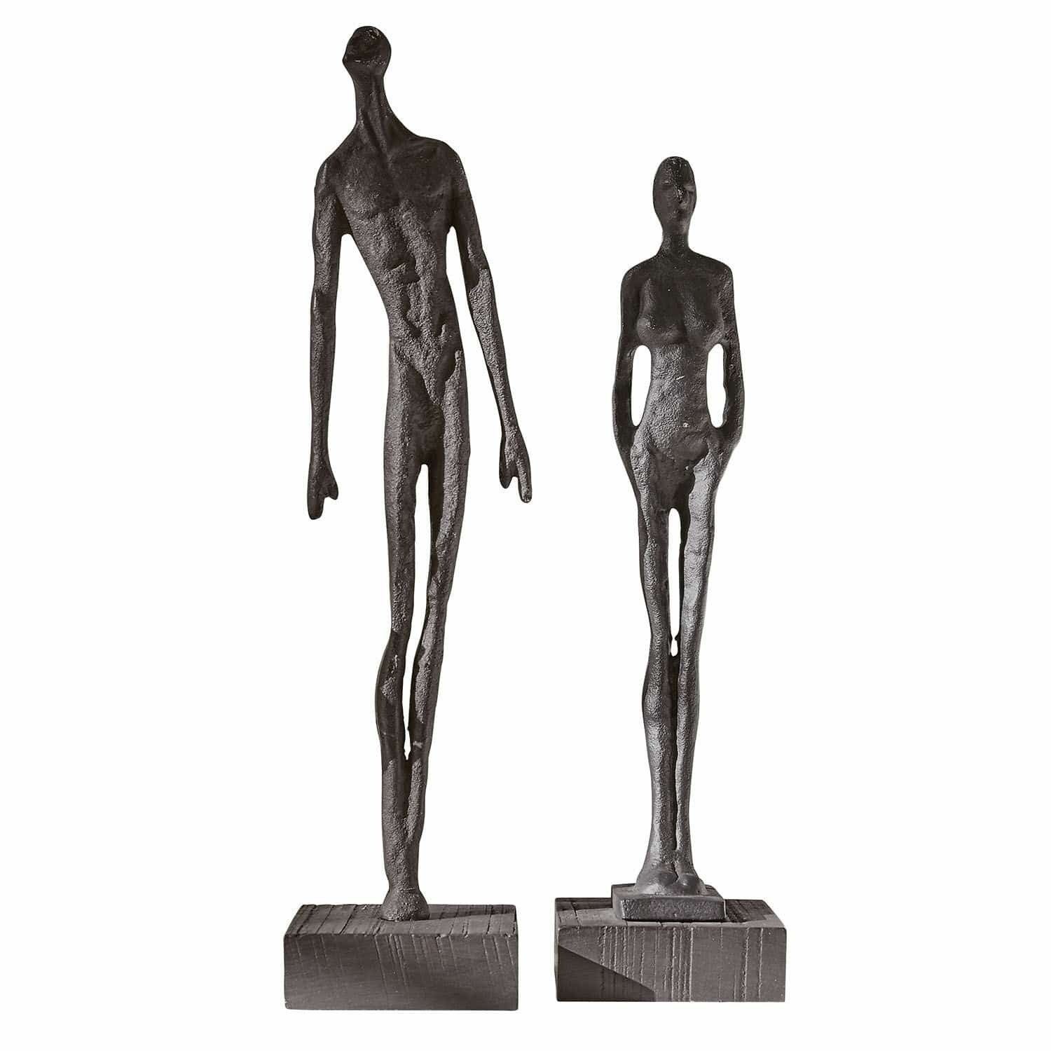 Dekofigur Figur 2er Set Perce anthrazit