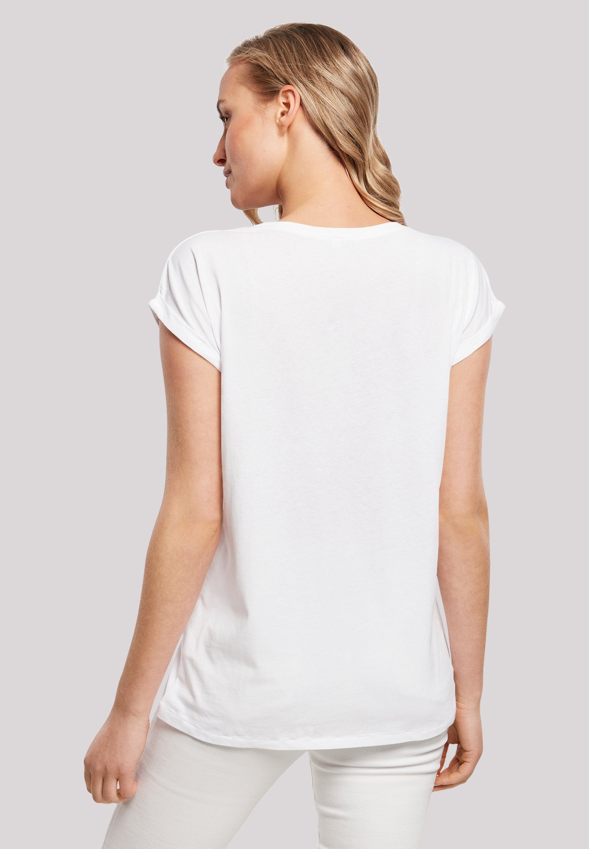 T-Shirt Disney Bambi Merch,Regular-Fit,Kurze Damen,Premium Ärmel,Bedruckt F4NT4STIC Meadow weiß