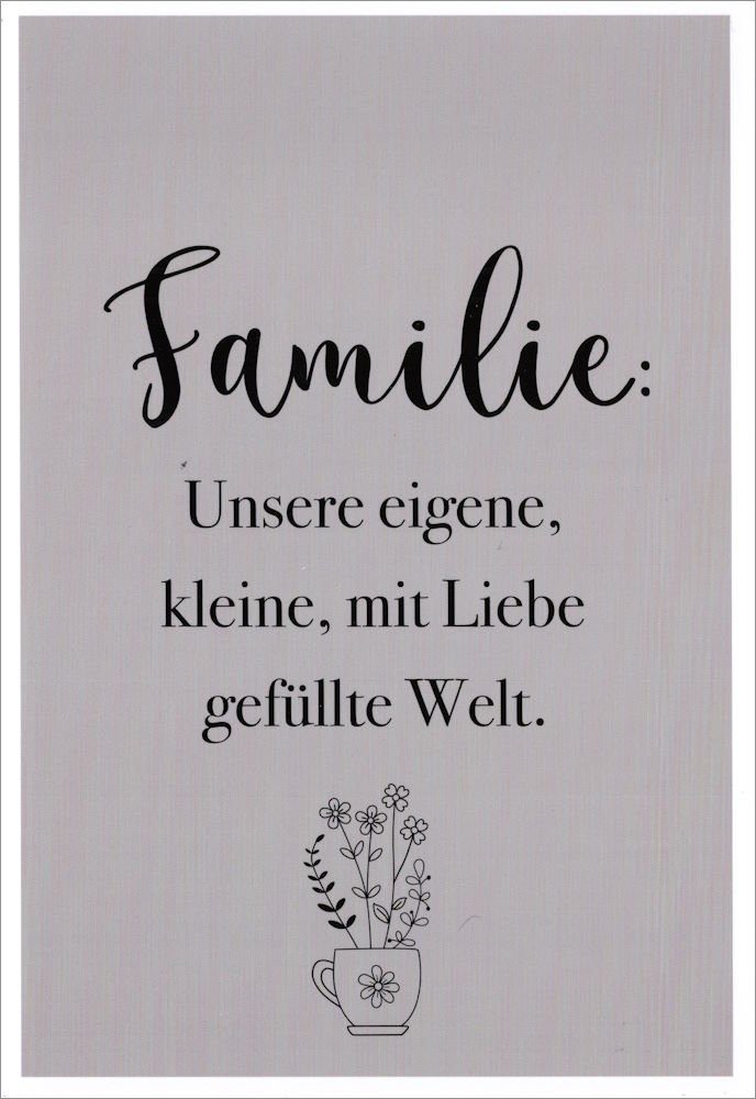 Postkarte Euroformat- "Familie: Unsere eigene, kleine, ..."