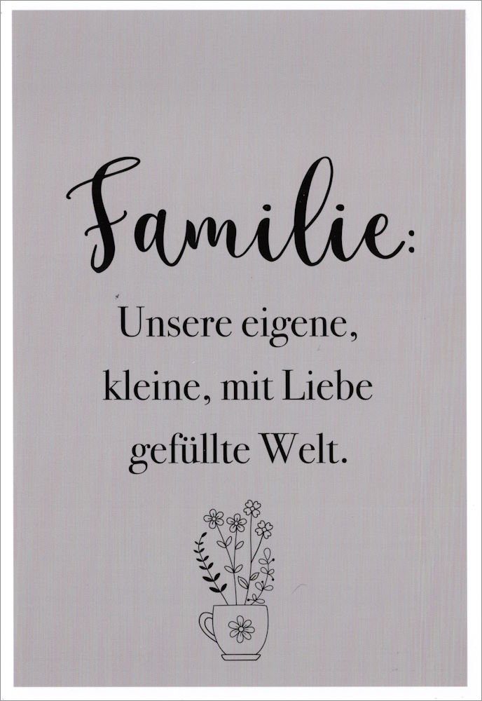 Postkarte Euroformat "Familie Unsere eigene, kleine,
