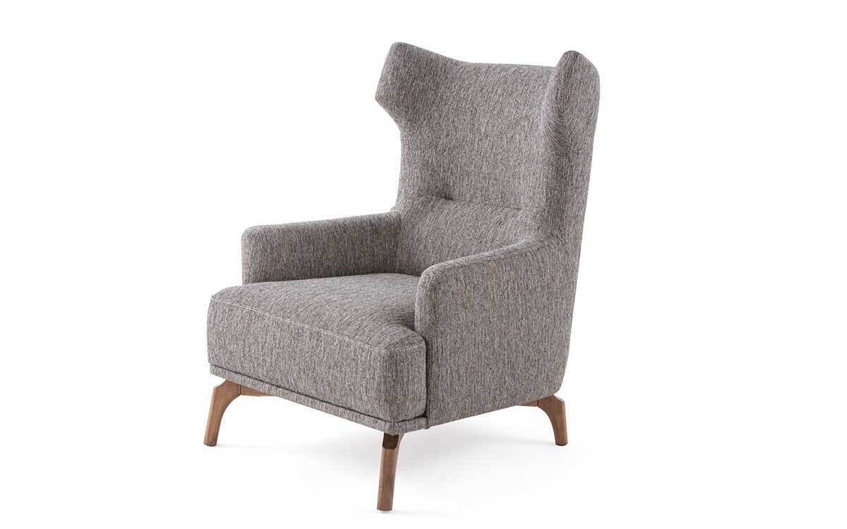 In Europe (Sessel), Design Sessel JVmoebel Grau Relax Textil Sitzer Sessel Sessel Relaxsessel Modern Made Luxus