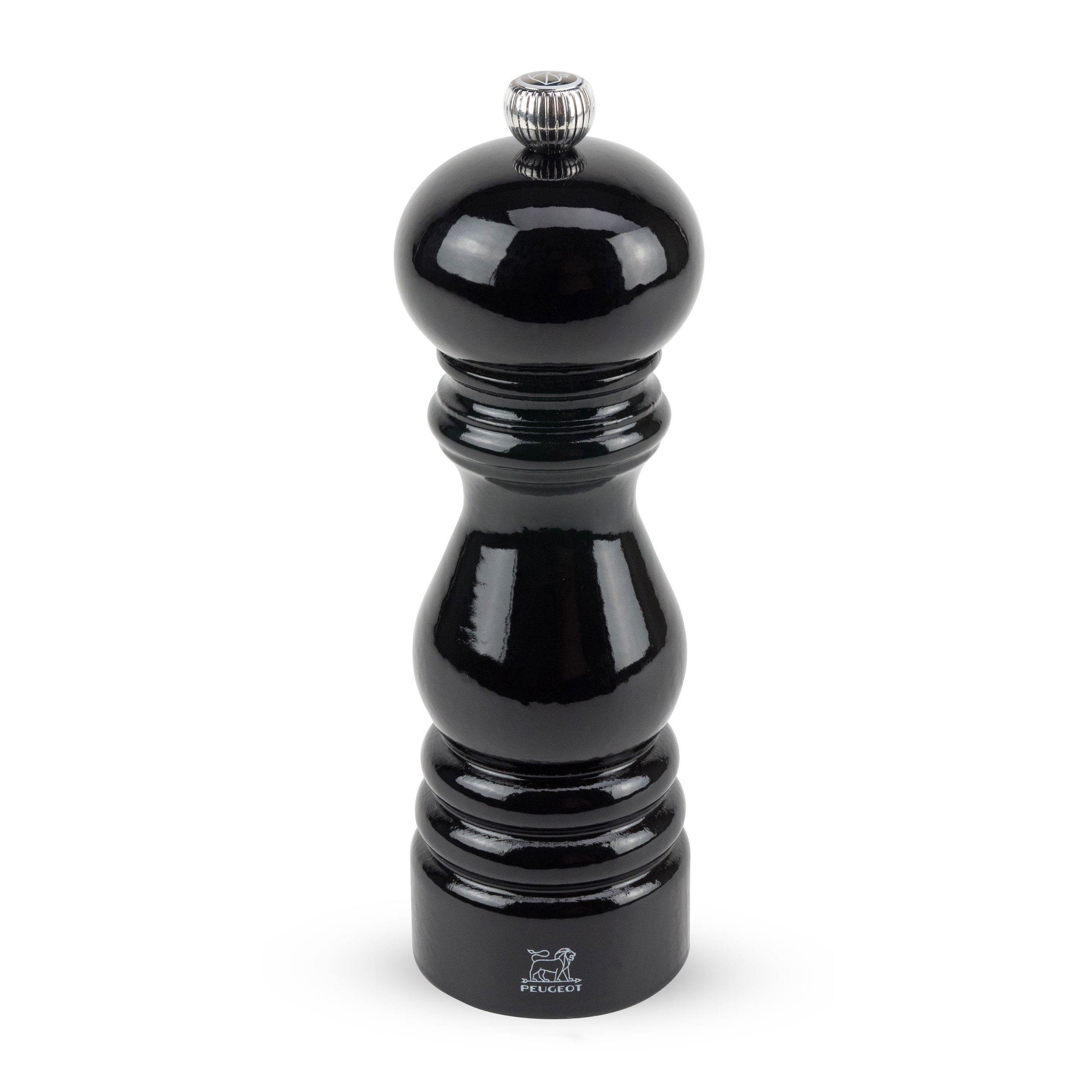 Salzmühle PARIS 18cm Schwarz Lackiert Buchenholz Stahlmahlwerk Manuell