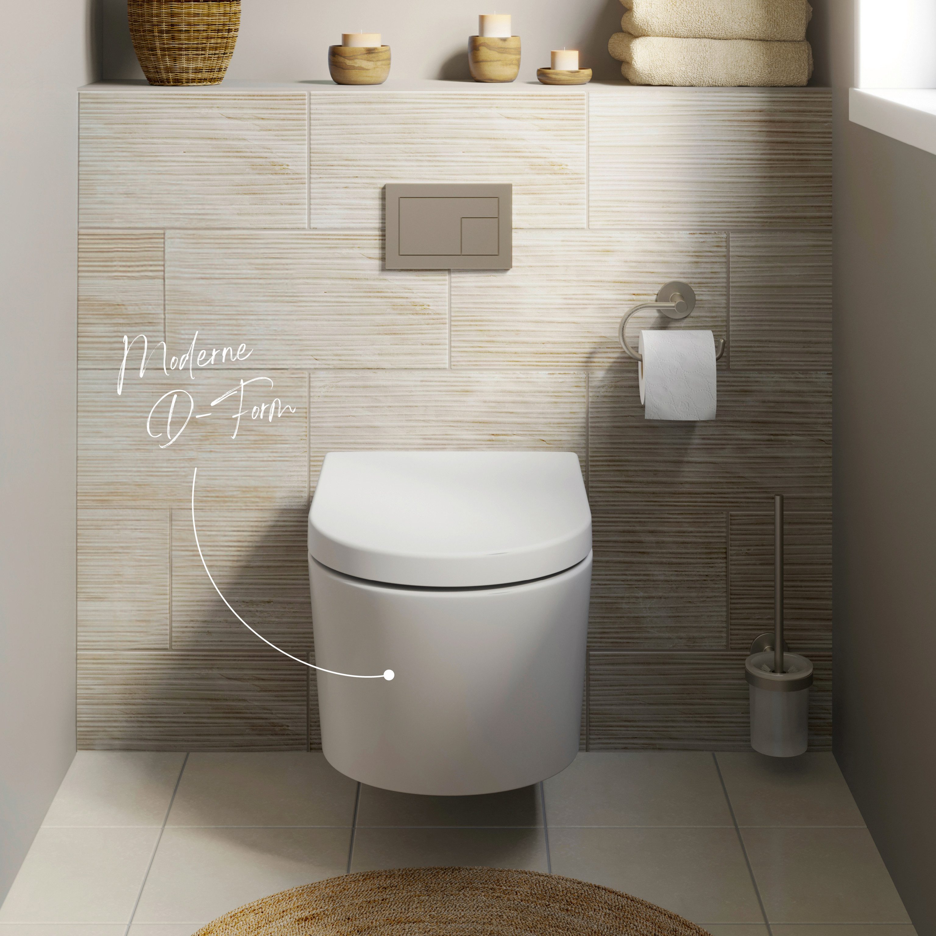 Lenz Tiefspül-WC MELVA, wandhängend, Abgang waagerecht, Innovative HelpFix Montagehilfe