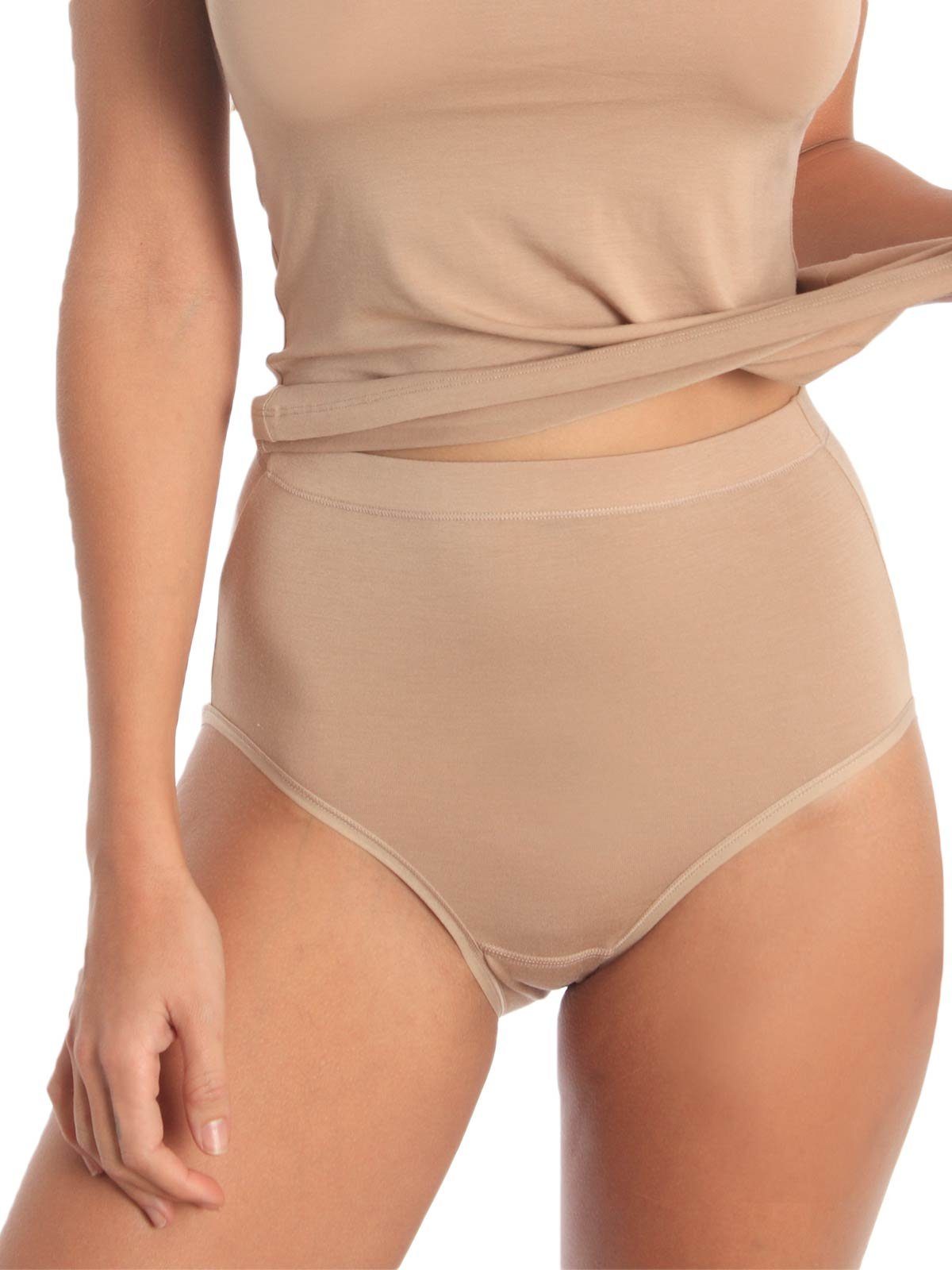 Sassa Taillenslip 10er Sparpack Slip Maxi LOVELY SKIN (Spar-Set, 10-St) Zwickel