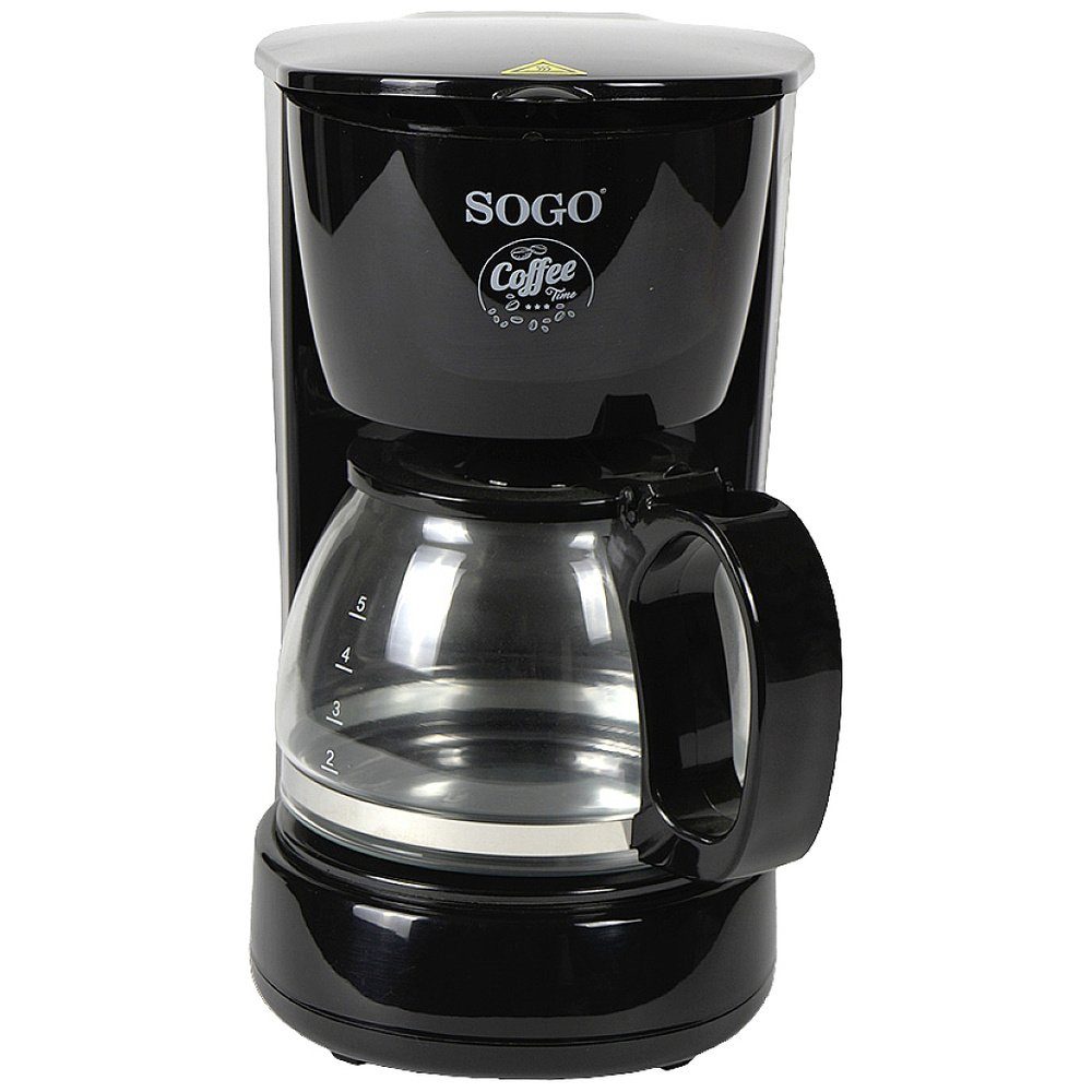 Sogo Filterkaffeemaschine SOGO Human Technology Kaffeemaschine CAF-SS-5655 Schwarz Fassungsverm