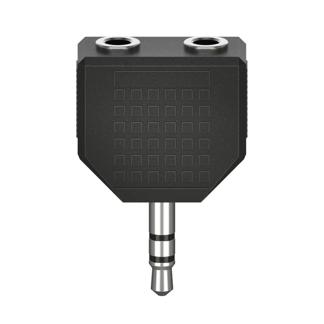 Audio-Adapter, 3,5-mm-Klinken-St.-2 x 3,5-mm-Klinken-Kuppl. Audio-Adapter