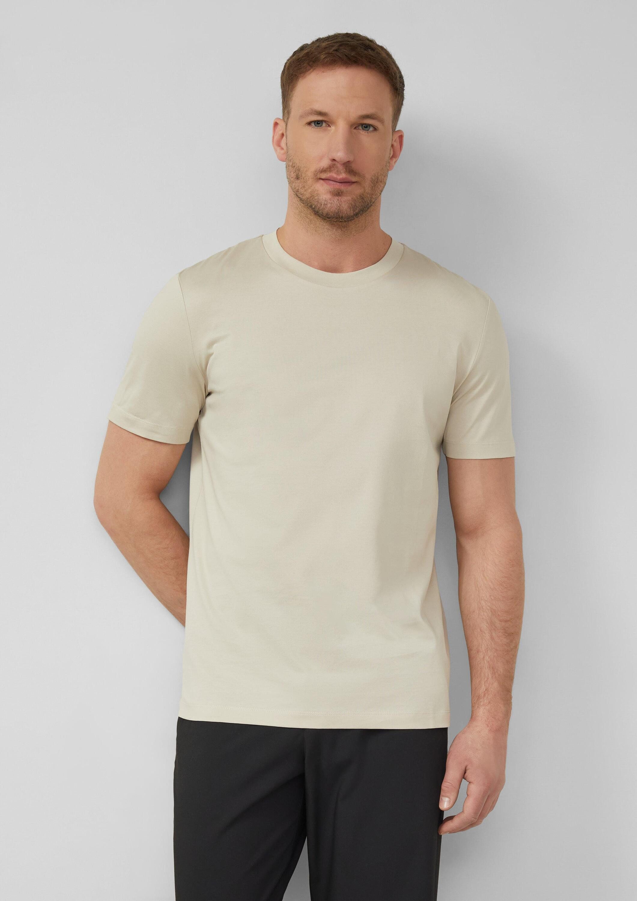 s.Oliver Kurzarmshirt T-Shirt T-Shirt aus Edeljersey mit Crew Neck
