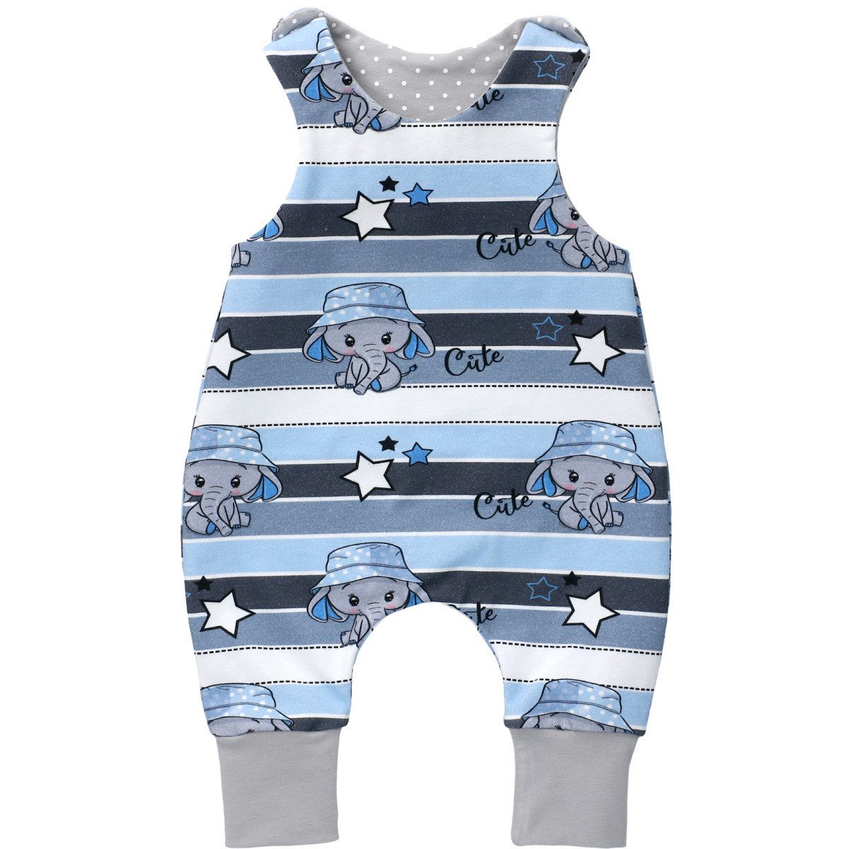 Land-Juwelen Повзунки Handmade Elefant Jungen Einteiler, Overall, Babyanzug, Babyoverall, Babyanzug