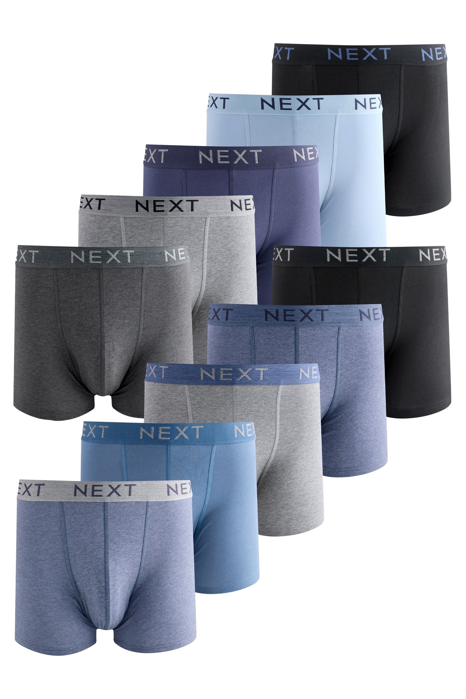 Trunk Boxershorts mit hohem Baumwollanteil, 10er-Pack