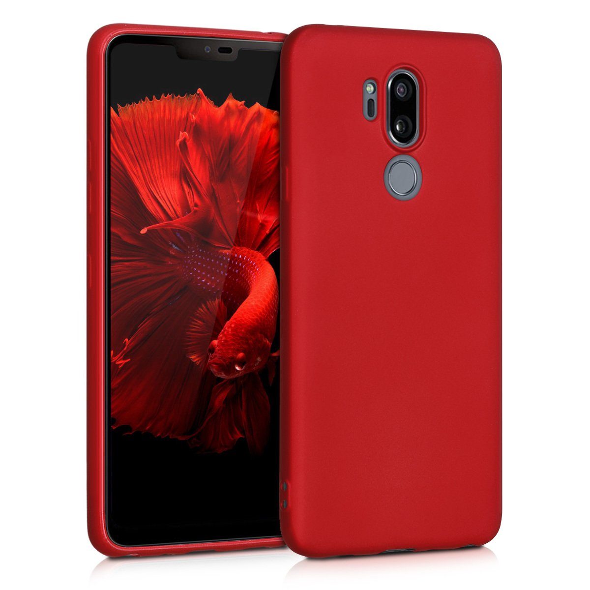 kwmobile Handyhülle Case für LG G7 ThinQ / Fit / One, Hülle Silikon metallisch schimmernd - Handyhülle Cover