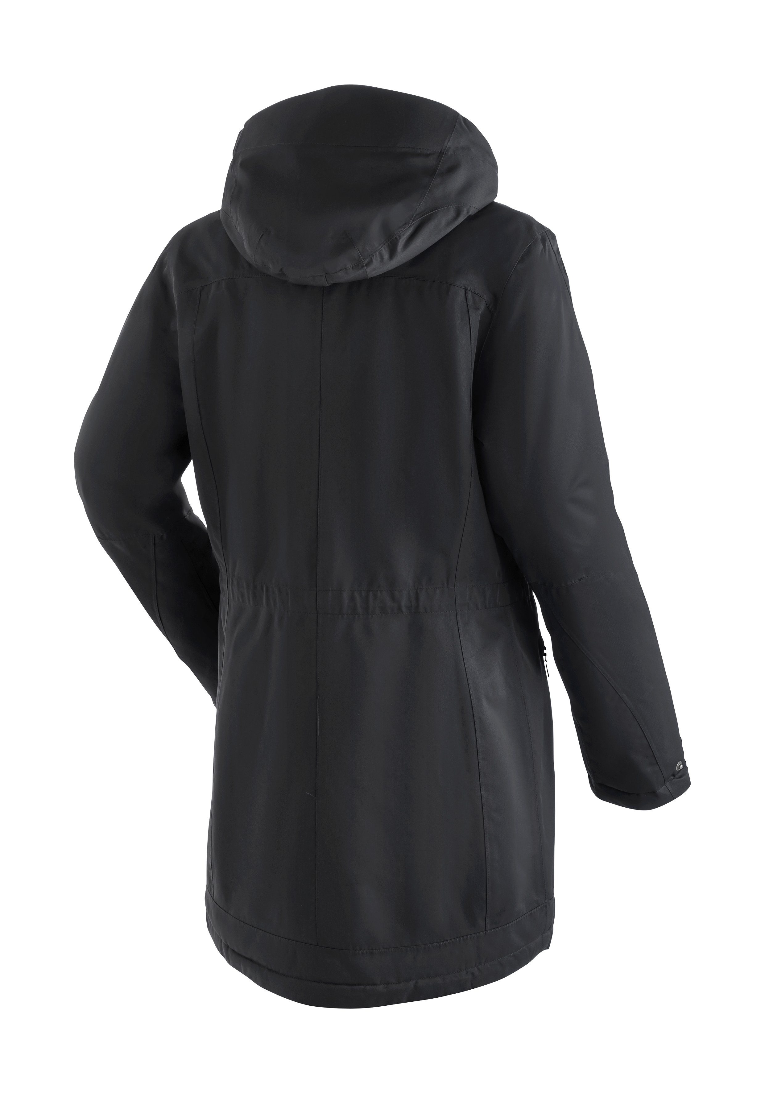 Sports Wetterschutz mit 2 Maier Outdoor-Mantel schwarz Funktionsjacke vollem Lisa