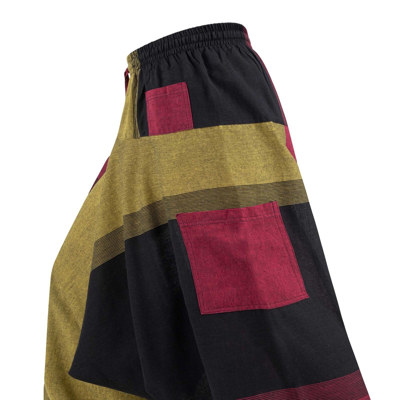 KUNST UND MAGIE Haremshose Damen Harem Hose Bunt Aladin Haremshose Pluderhose Pumphose Goa Hippie