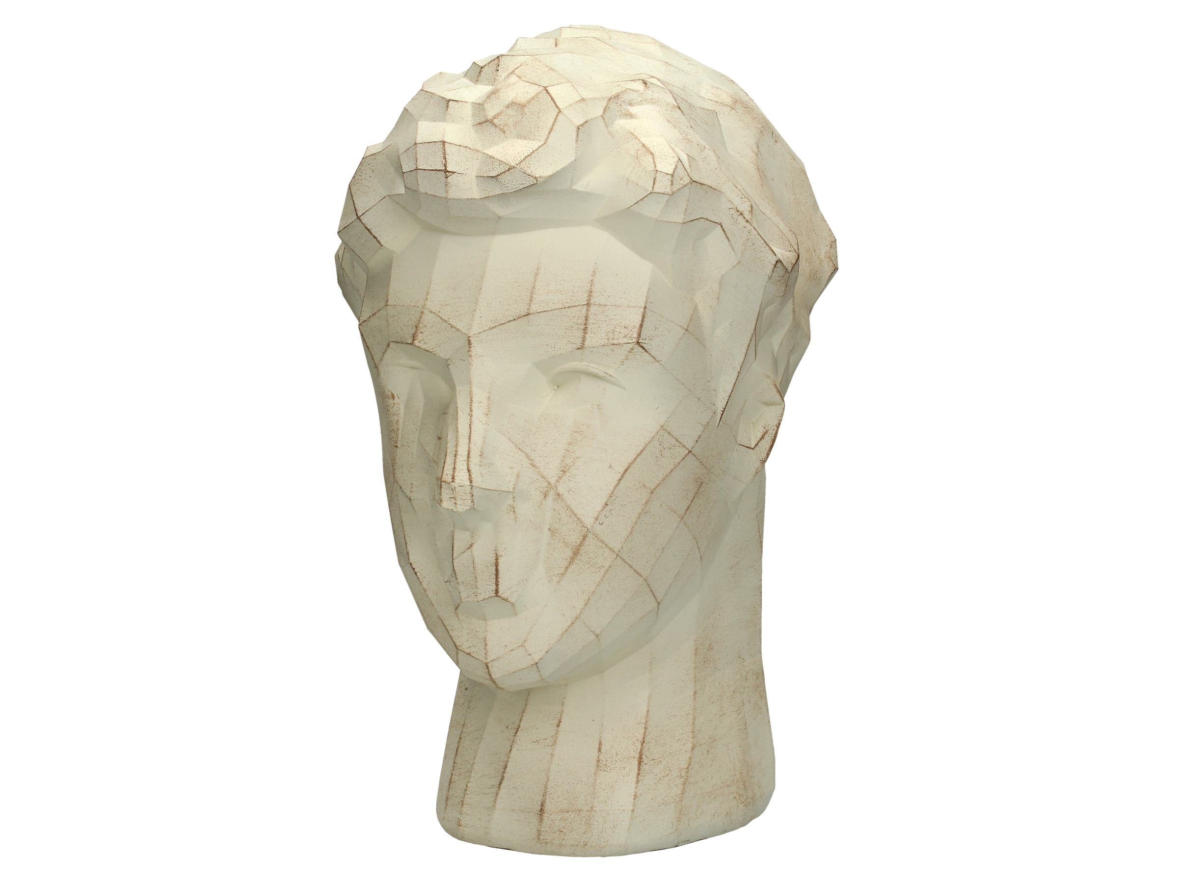 Engelnburg Dekofigur Dekofigur Skulptu Ornamentaler Kopf Polyresin Elfenbein 29,5x17,5x20,5